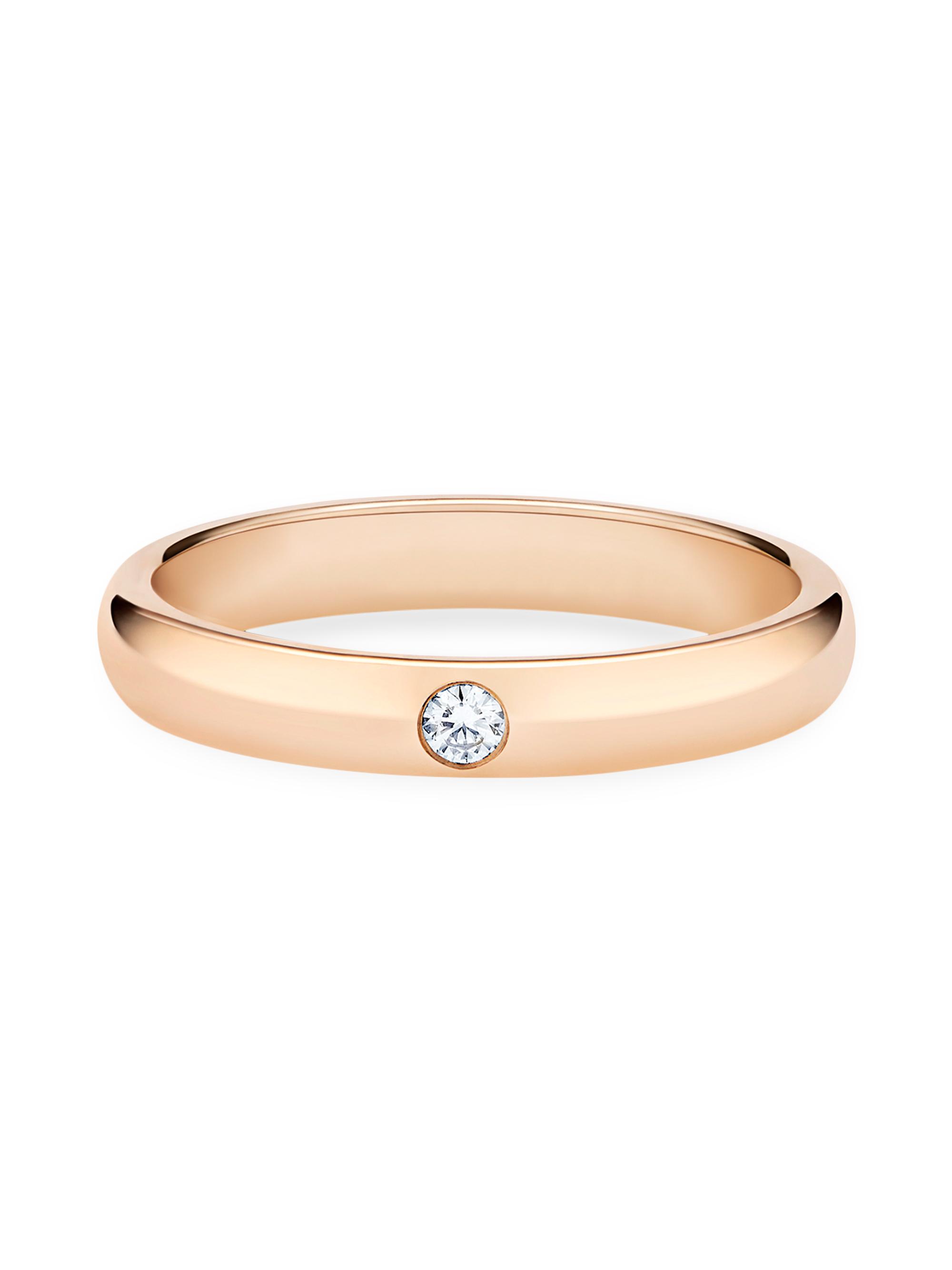 De Beers Jewellers Women's DB Classic 18K Rose Gold & Diamond Band/3MM - Pink