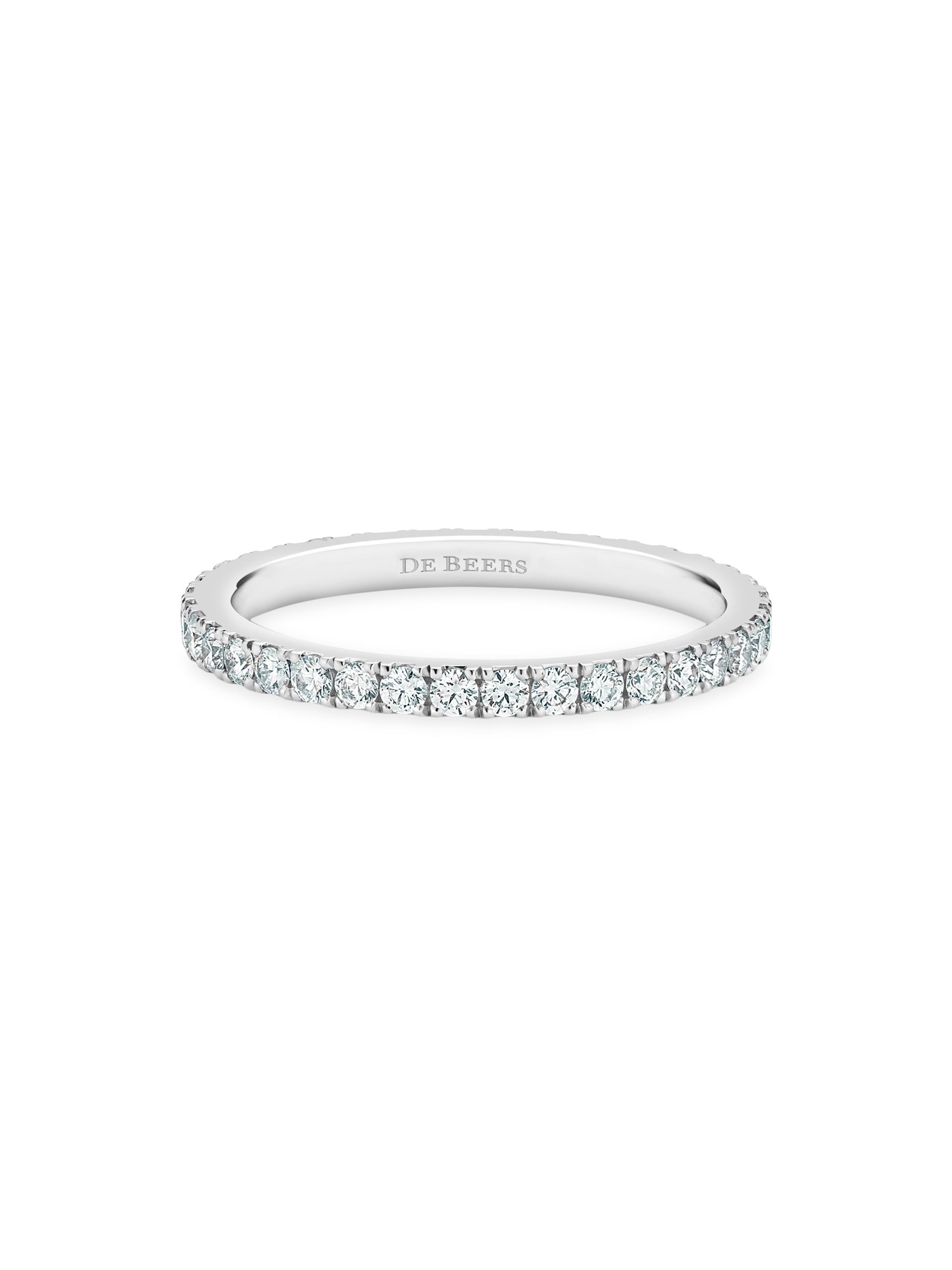 De Beers Jewellers Women's DB Classic Platinum & Diamond Eternity Band/1.8MM - White