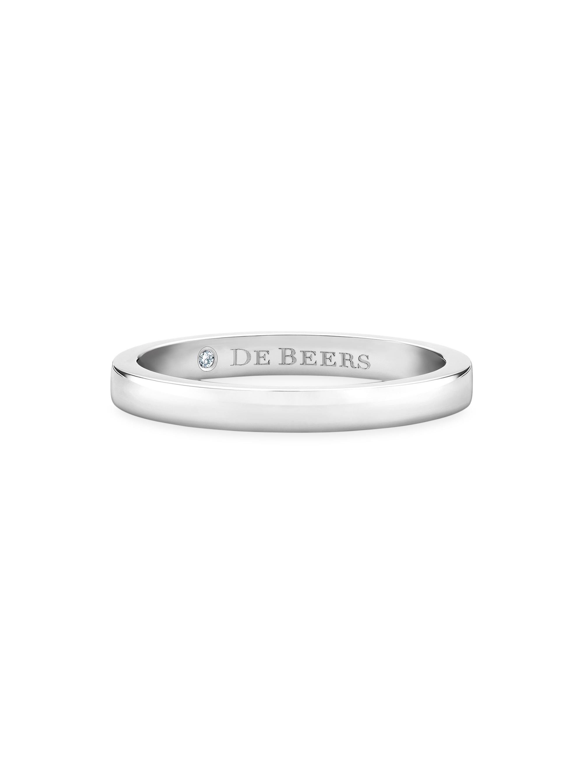 De Beers Jewellers Women's The Promise Platinum Band - Platinum