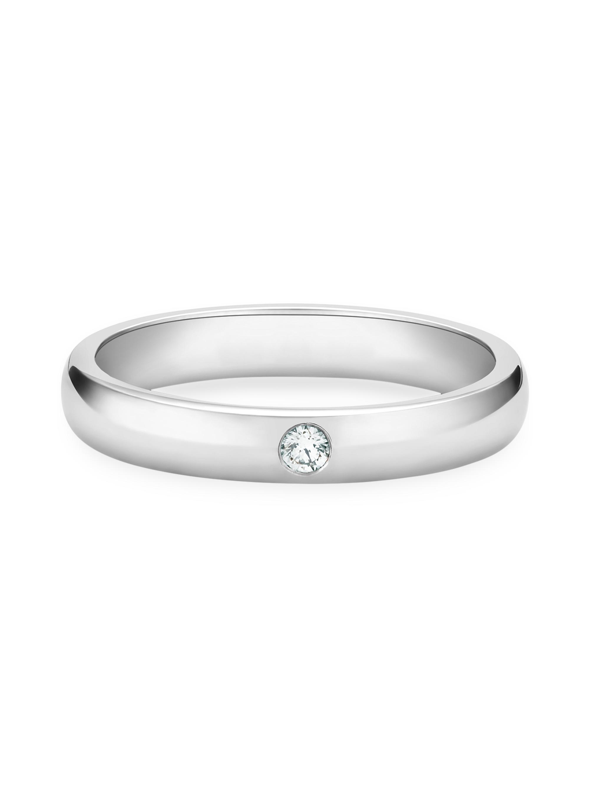 De Beers Jewellers Women's DB Classic Platinum & Natural Diamond Band/3MM - White