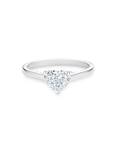 Platinum & 1.15 TCW Diamond Heart Engagement Engagement Ring