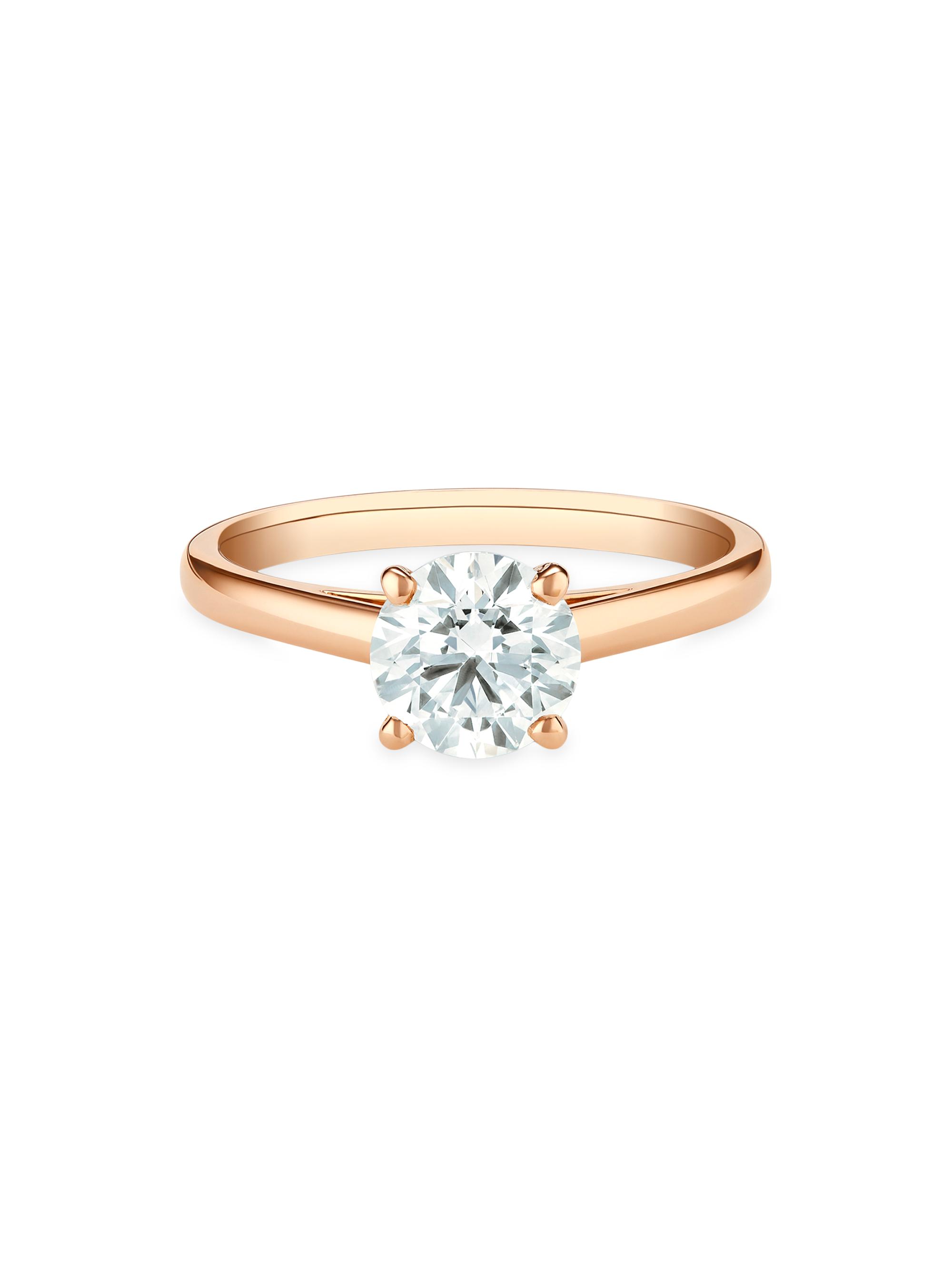 De Beers Jewellers Women's DB Classic 18K Rose Gold & 1 TCW Brilliant-Cut Natural Diamond Engagement Ring - Rose Gold