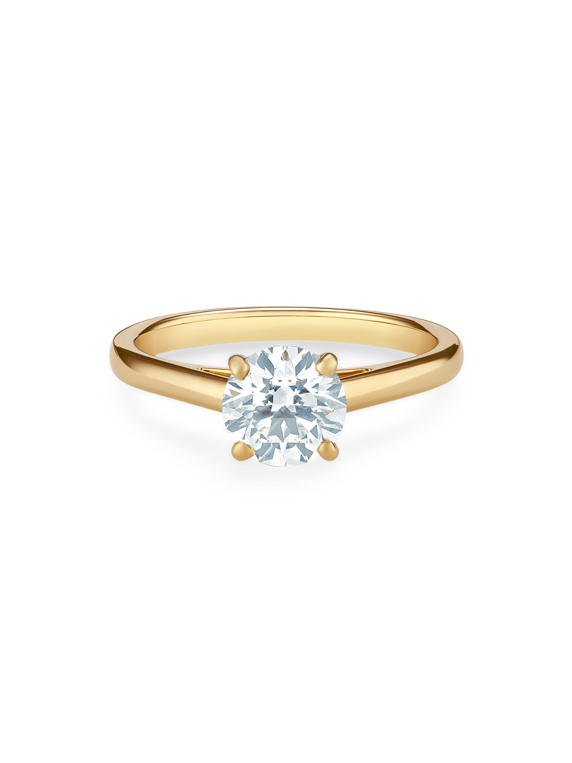 De Beers Jewellers Women's DB Classic 18K Yellow Gold & 0.7 TCW Brilliant-Cut Natural Diamond Engagement Ring - Yellow Gold