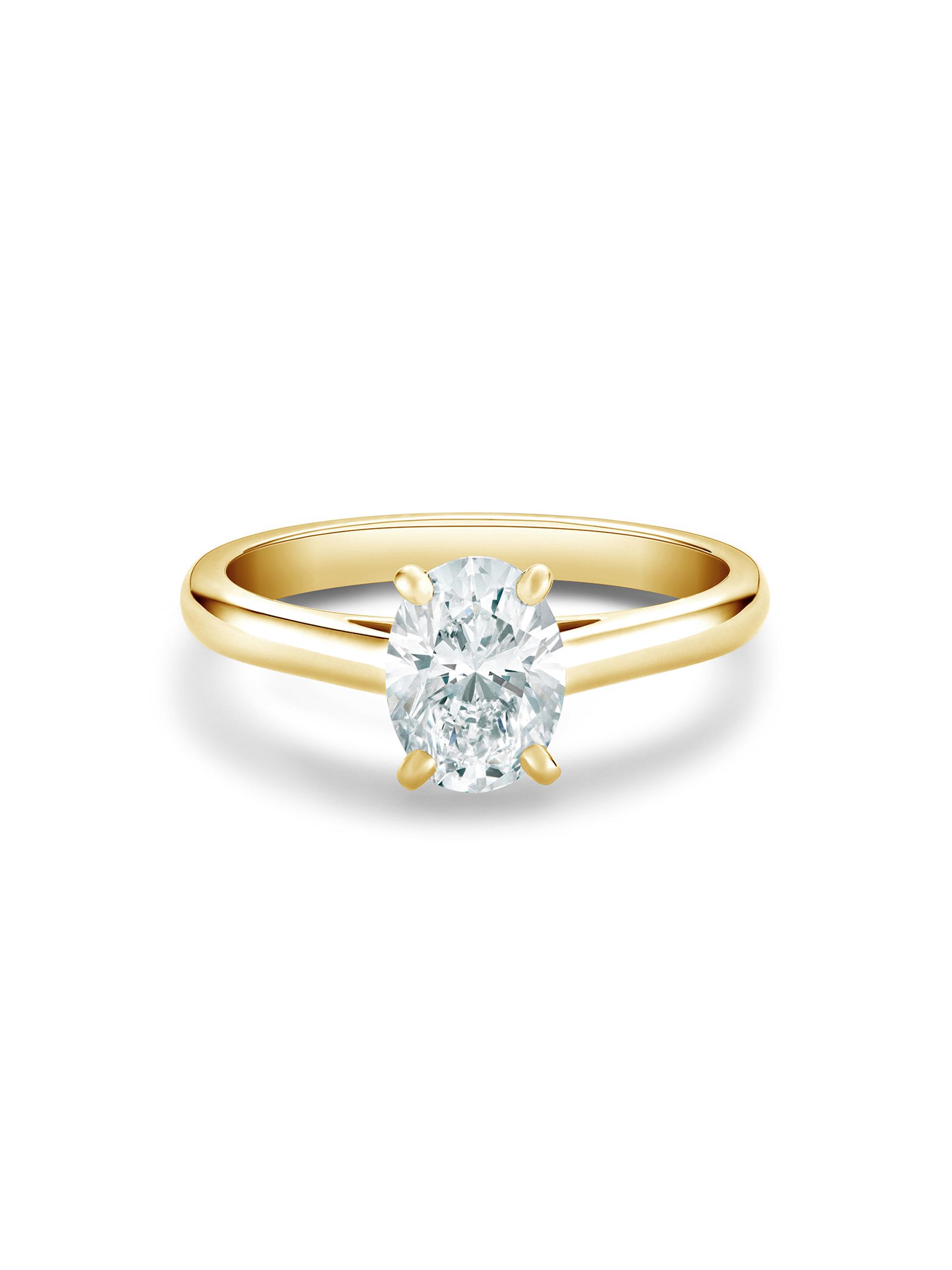 De Beers Jewellers Women's DB Classic 18K Yellow Gold & 1 TCW Oval Diamond Engagement Ring - Gold