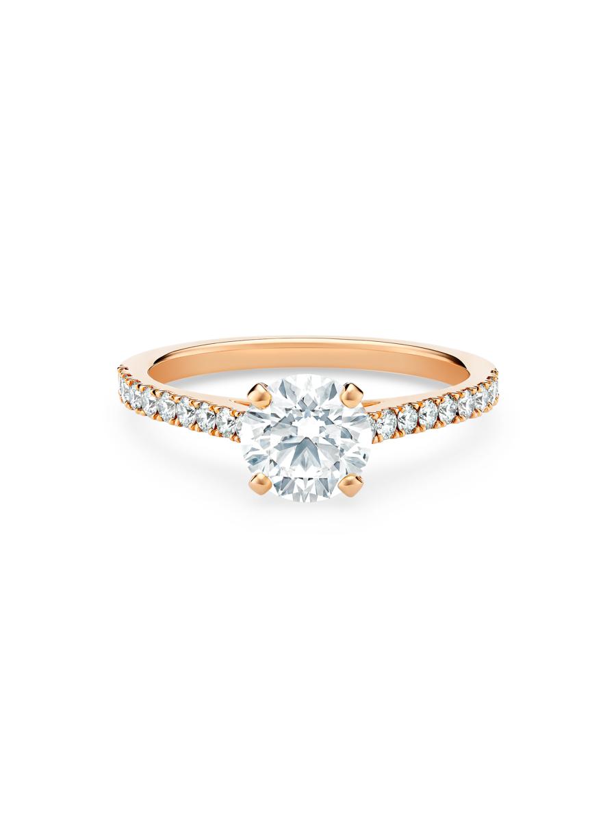 De Beers Jewellers DB Classic 18K Rose Gold & 1.31 TCW Diamond ...