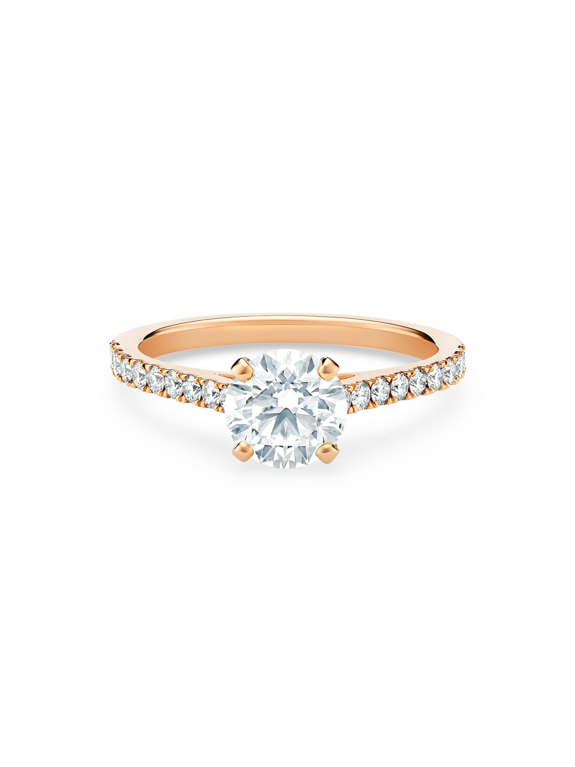 De Beers Jewellers Women's DB Classic 18K Rose Gold & 1.31 TCW Diamond Engagement Ring - Rose Gold
