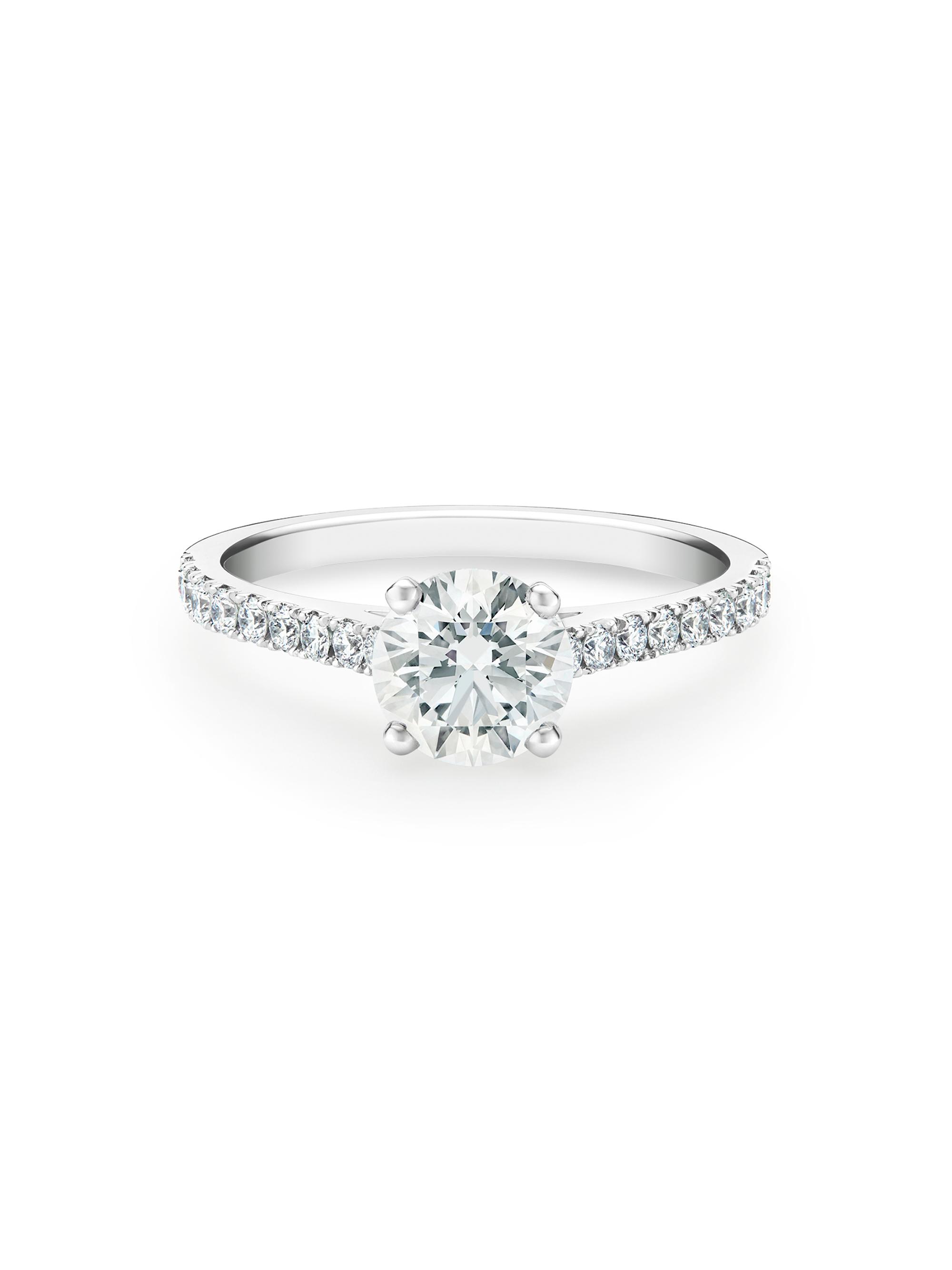 De Beers Jewellers Women's DB Classic Platinum & 1.27 TCW Diamond Engagement Ring - White