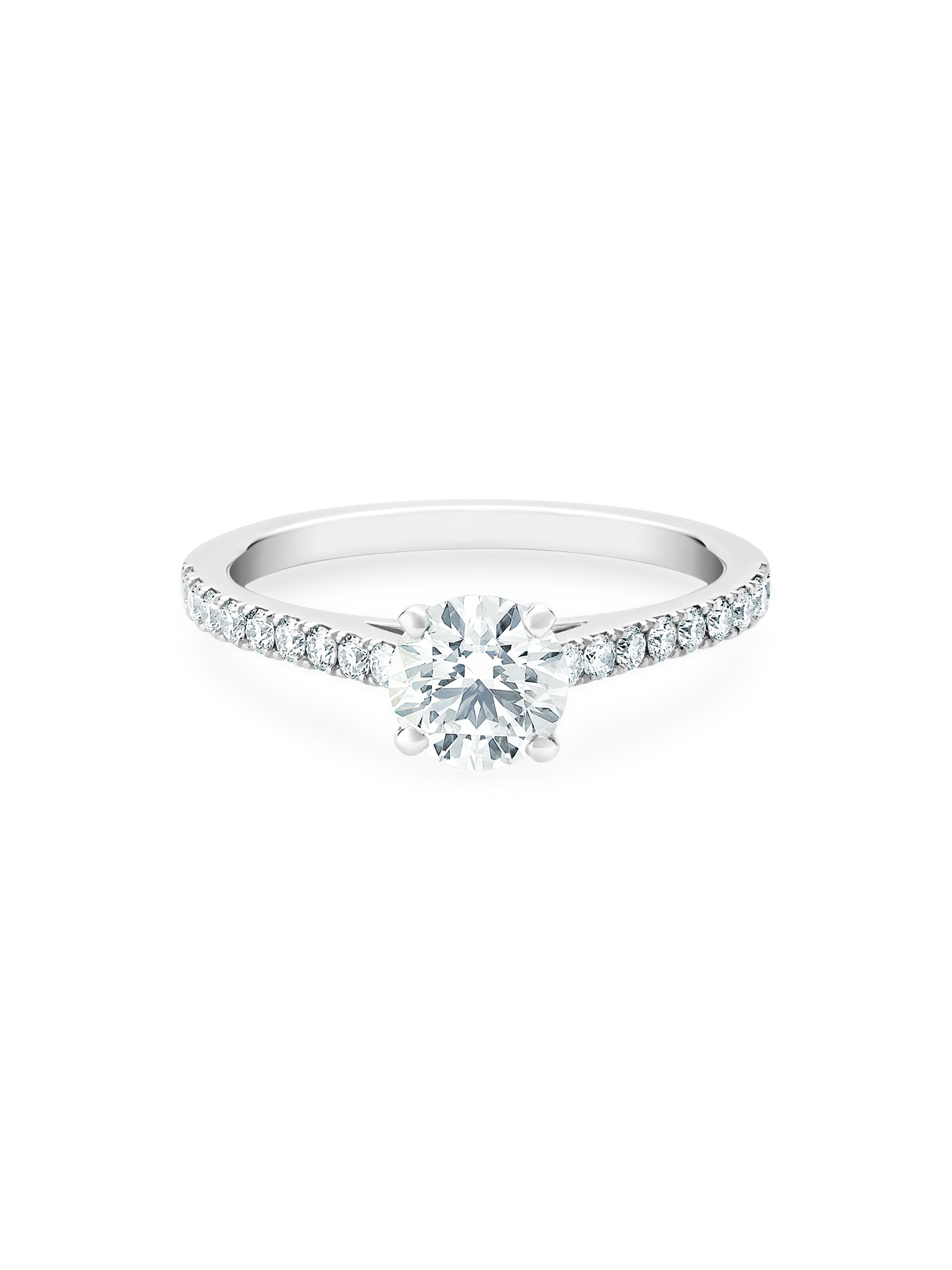 De Beers Jewellers Women's Engagement Platinum & Diamond Solitaire Engagement Ring - Platinum
