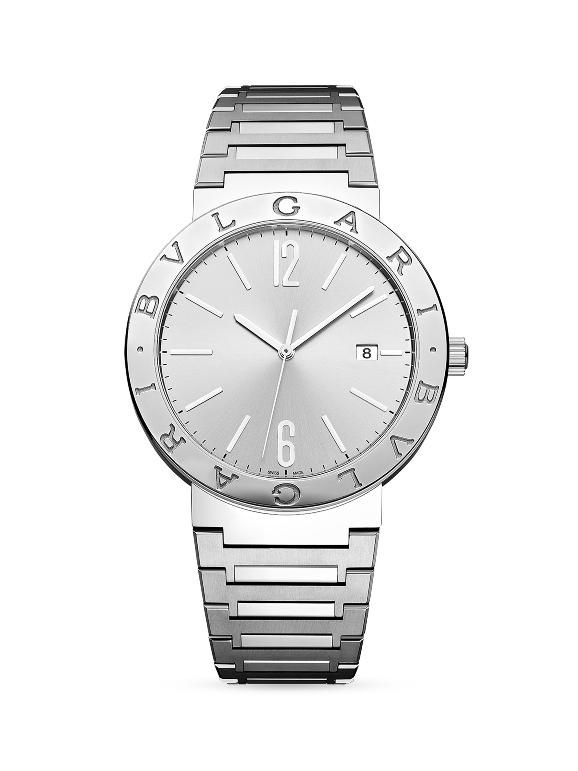 BVLGARI Stainless Steel Logo Bracelet Watch - Steel