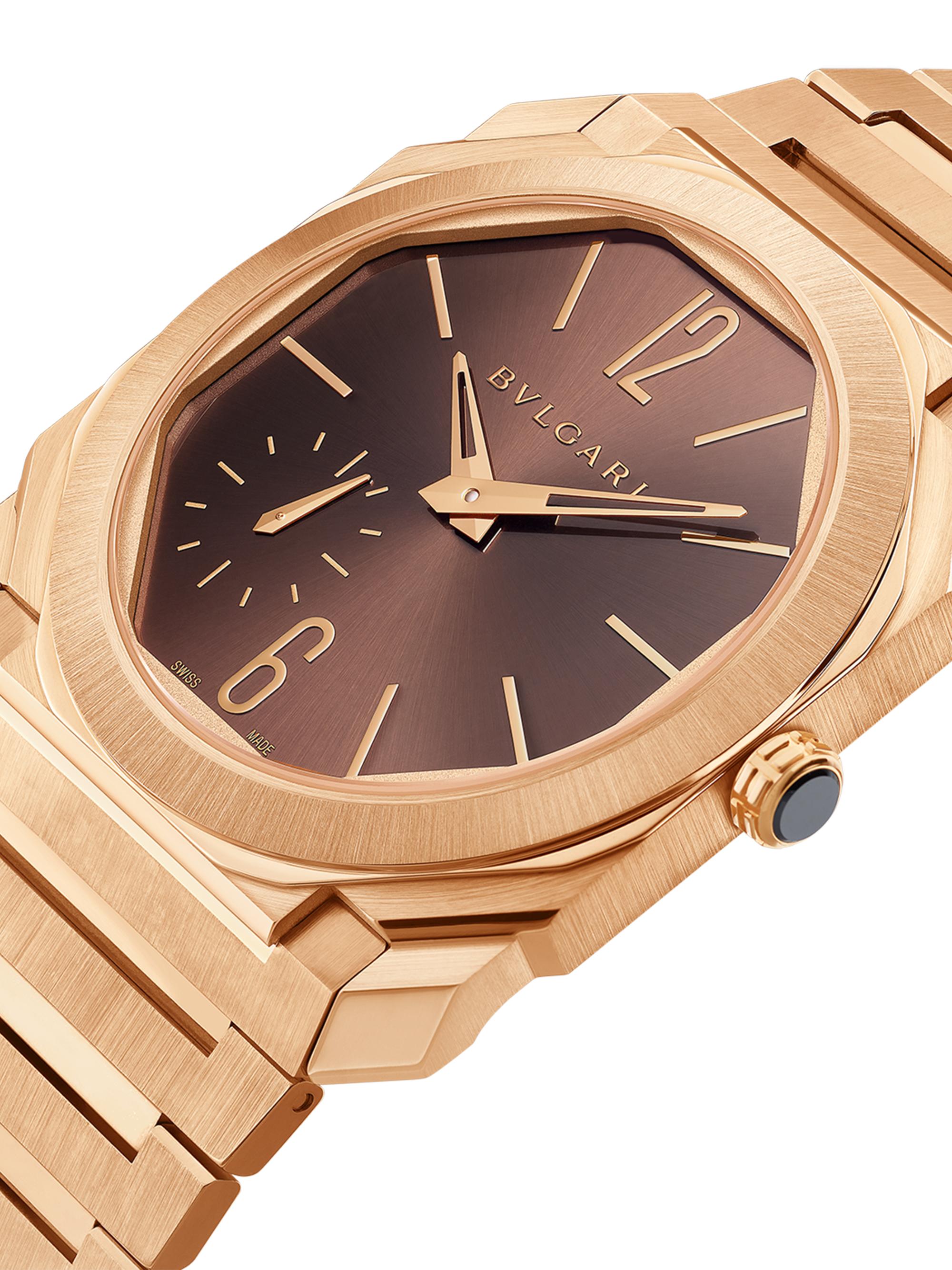 BVLGARI Octo Finissimo 18K Rose Gold Bracelet Watch | Saks Fifth