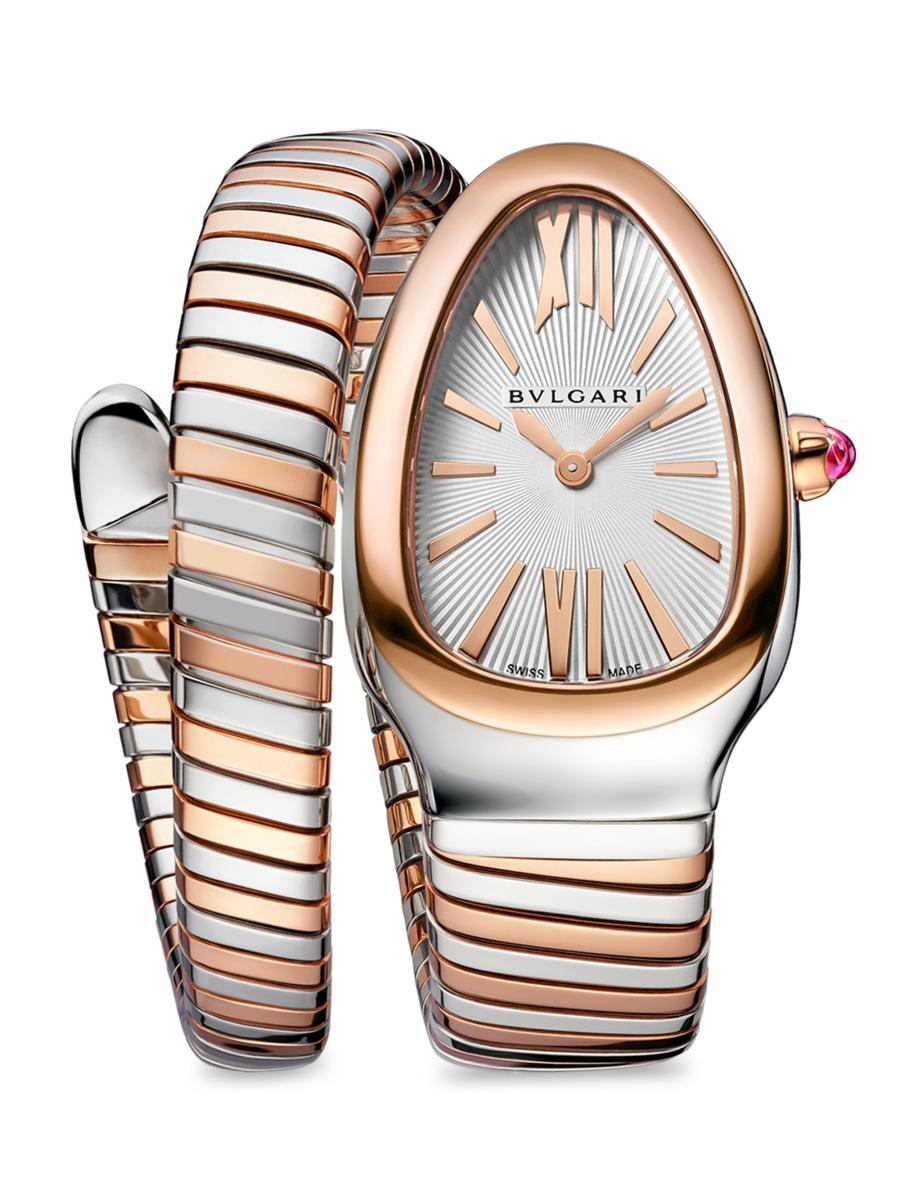 BVLGARI 腕時計 BVLGARI Serpenti Tubogas Stainless Steel & 18K Rose Gold Single