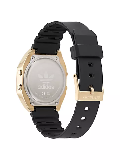 Shop adidas Digital 2 Fifth Resin Saks Strap Watch | Avenue