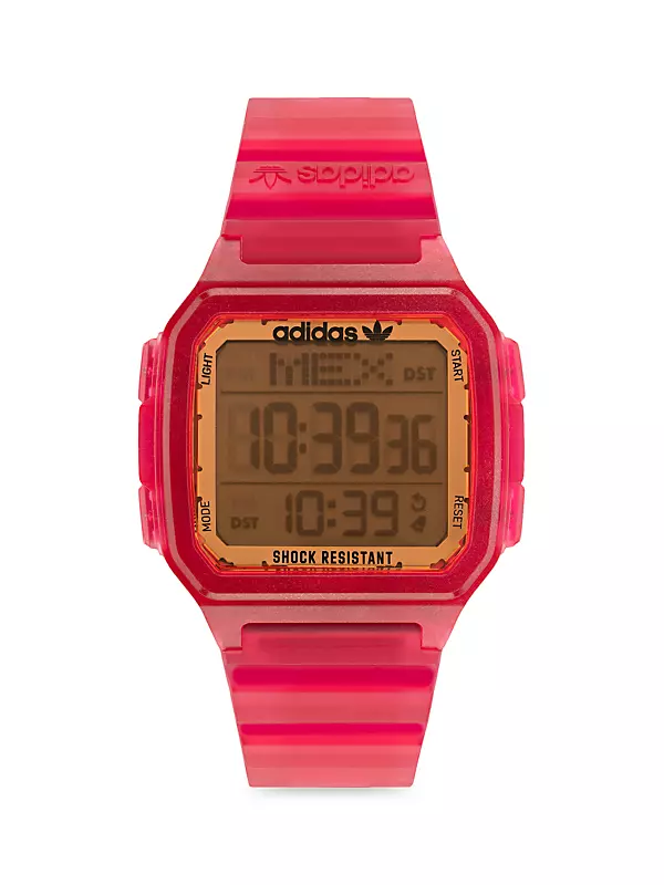 Shop adidas Digital 1 Avenue Watch Saks | Fifth Resin-Strap GMT