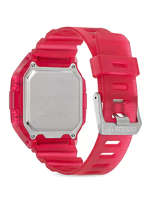 Shop adidas Digital 1 GMT Resin-Strap Watch | Saks Fifth Avenue