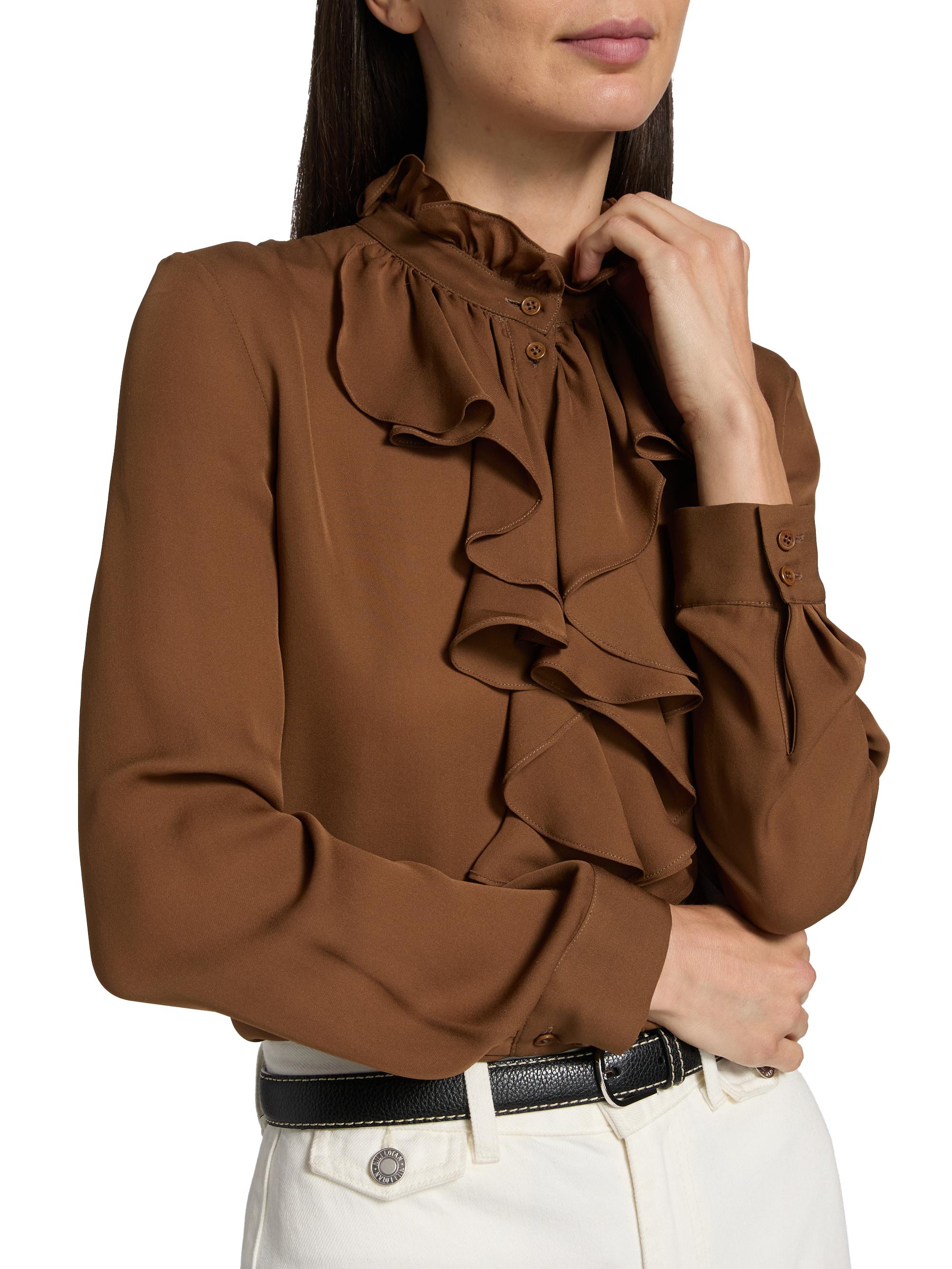 Nili Lotan Lily Ruffle-Embellished Silk Blouse | Saks Fifth Avenue