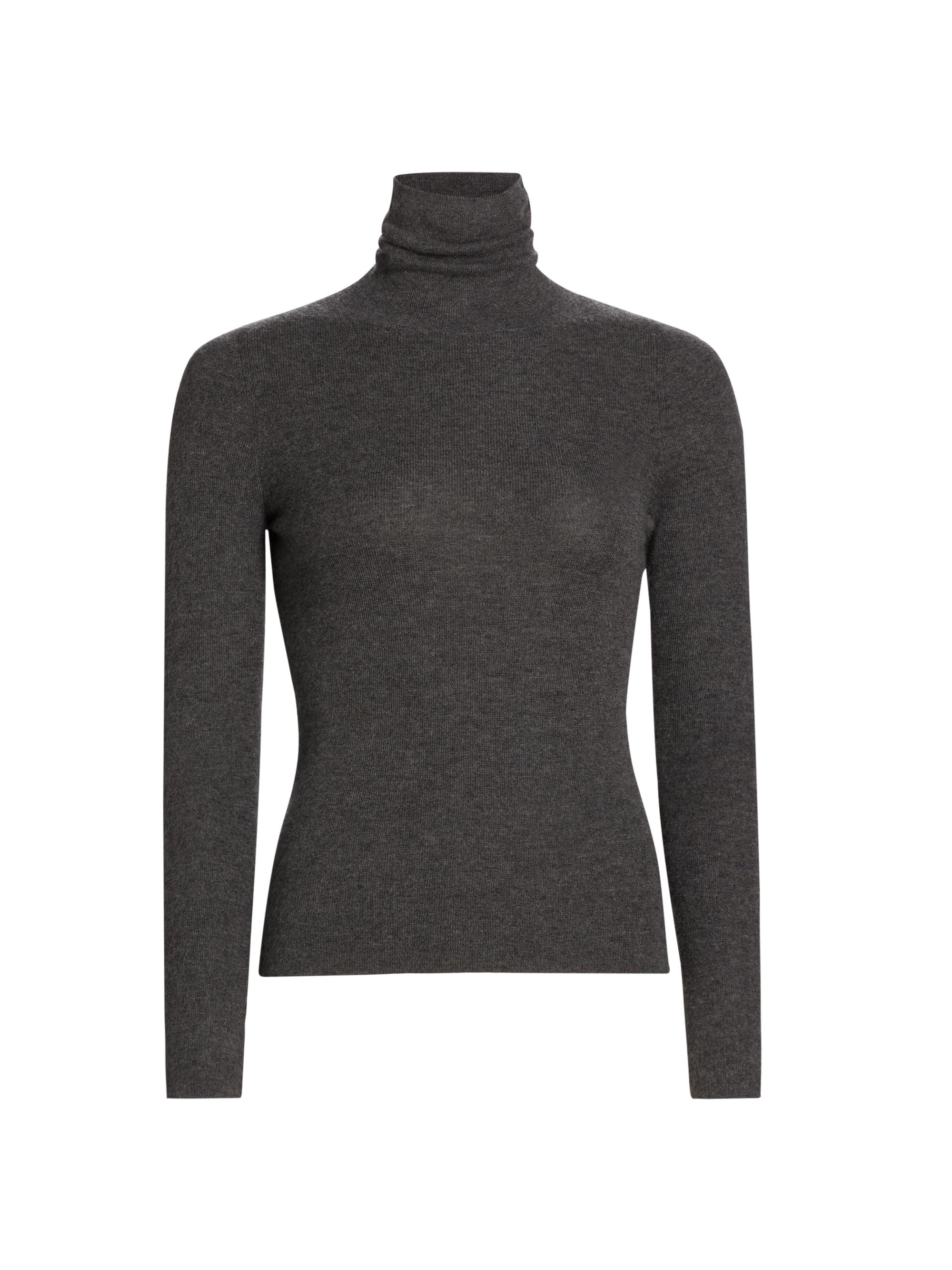 Nili Lotan Women's Lynnette Cashmere Turtleneck Sweater - Charcoal