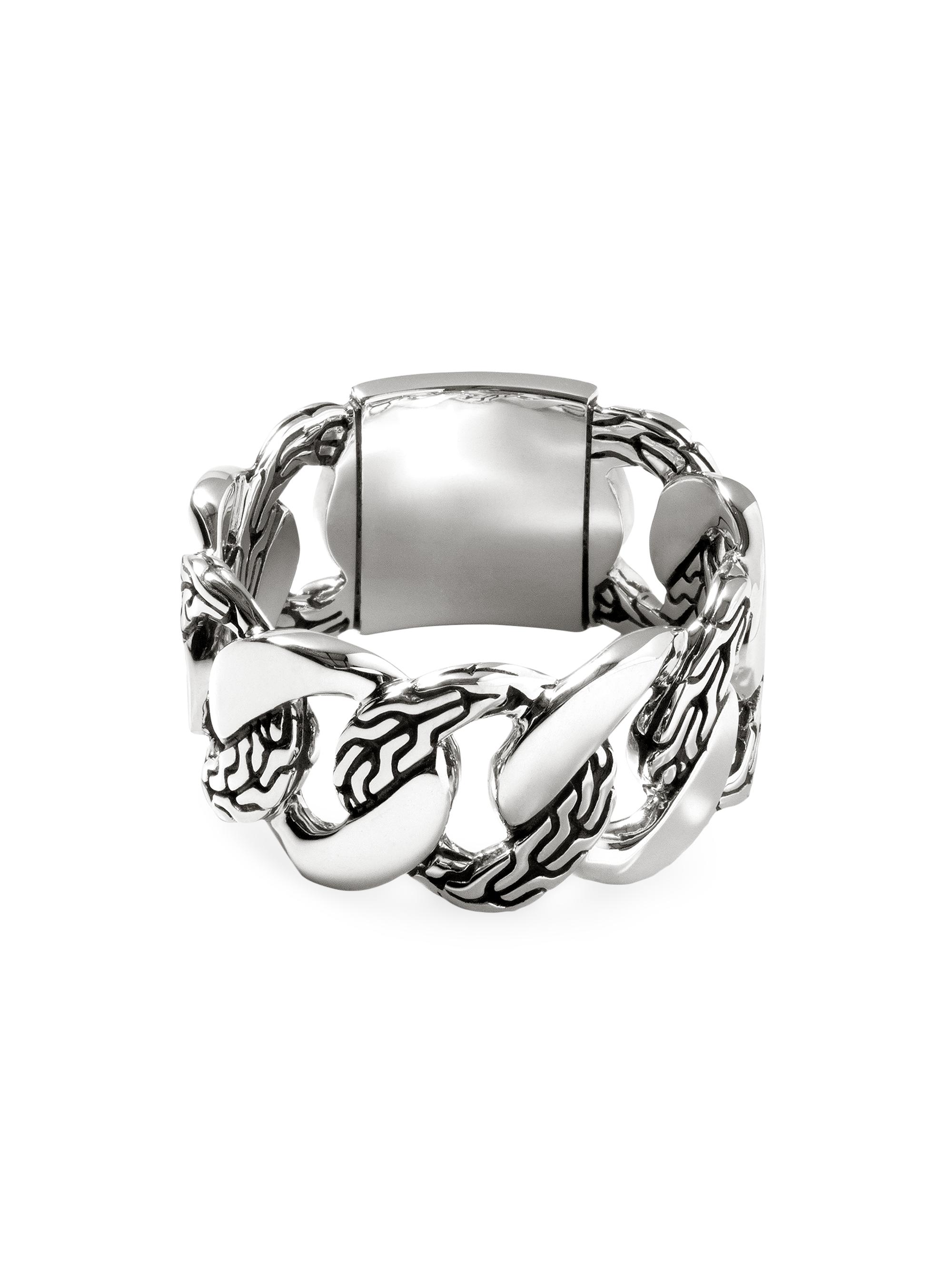 John Hardy Men's Classic Chain Silver Band Ring - Silver
