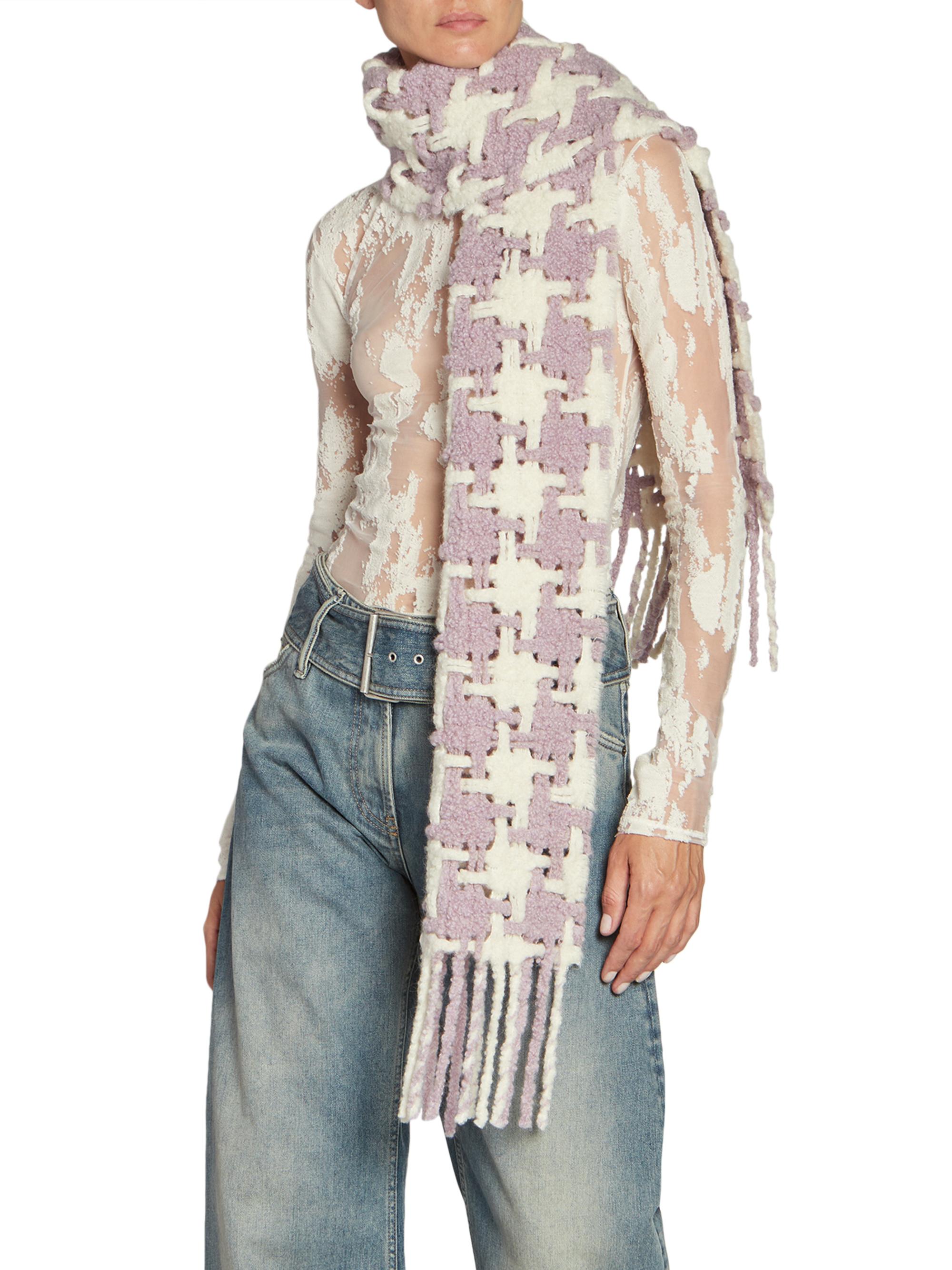 Acne Studios Vadik Houndstooth Knit Scarf Saks Fifth Avenue