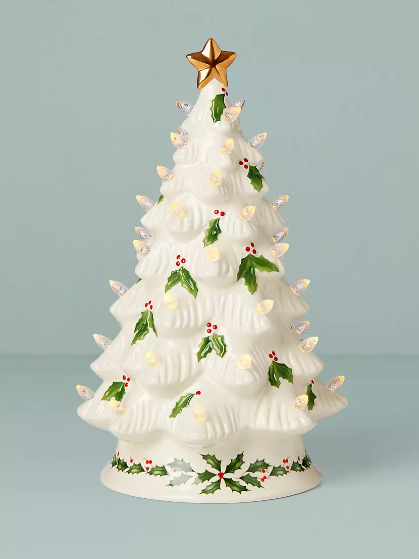 Treasured Traditions Ivory Light-Up Tree Figurine – Lenox Corporation