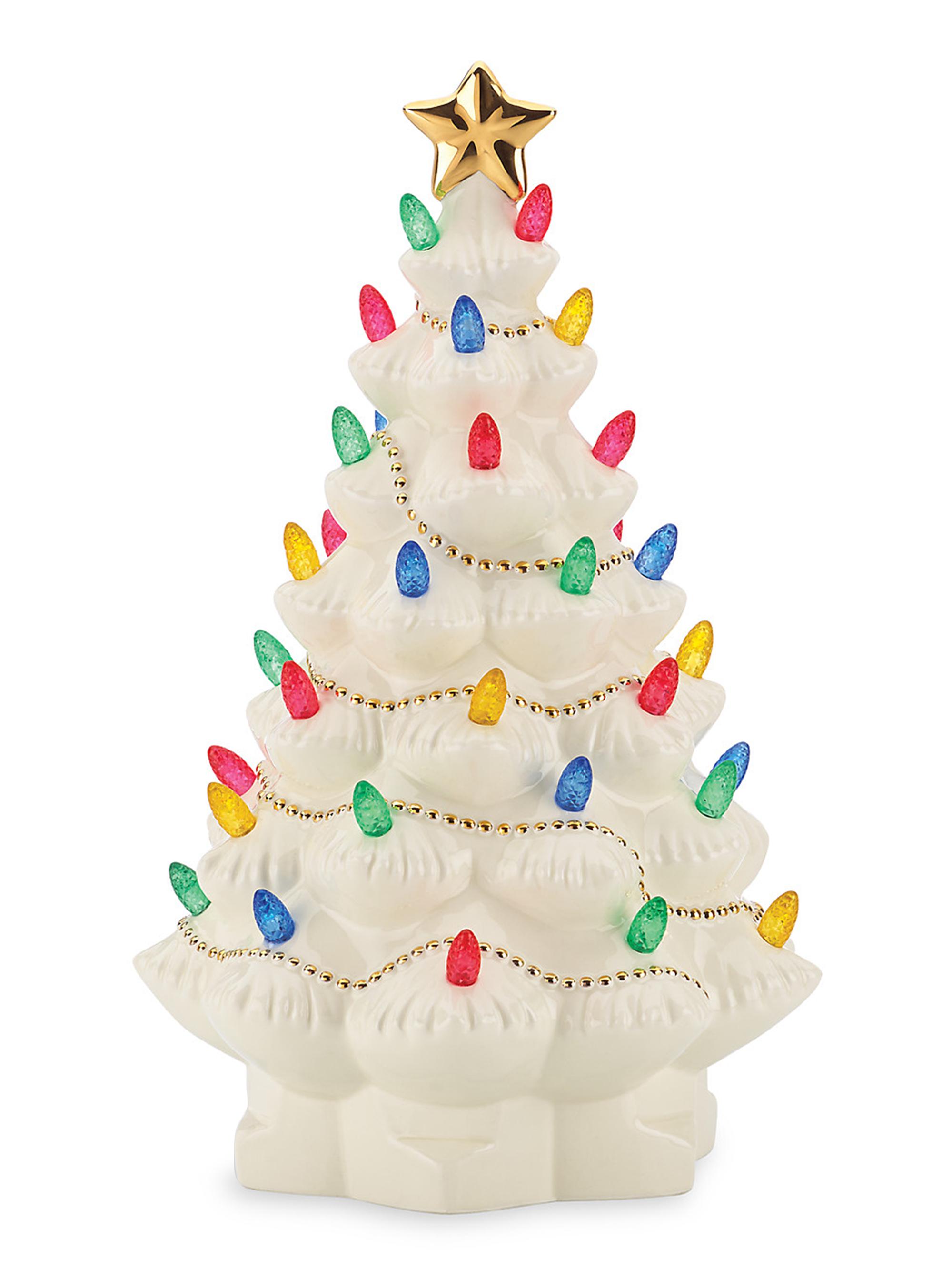 Shop Lenox Treasured Traditions Ivory Lit Christmas Tree Saks Fifth