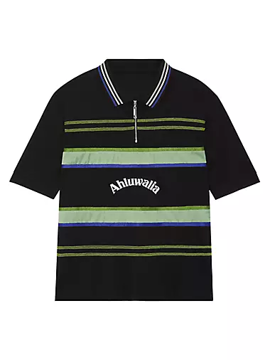 Buke Striped Short-Sleeve Polo Shirt