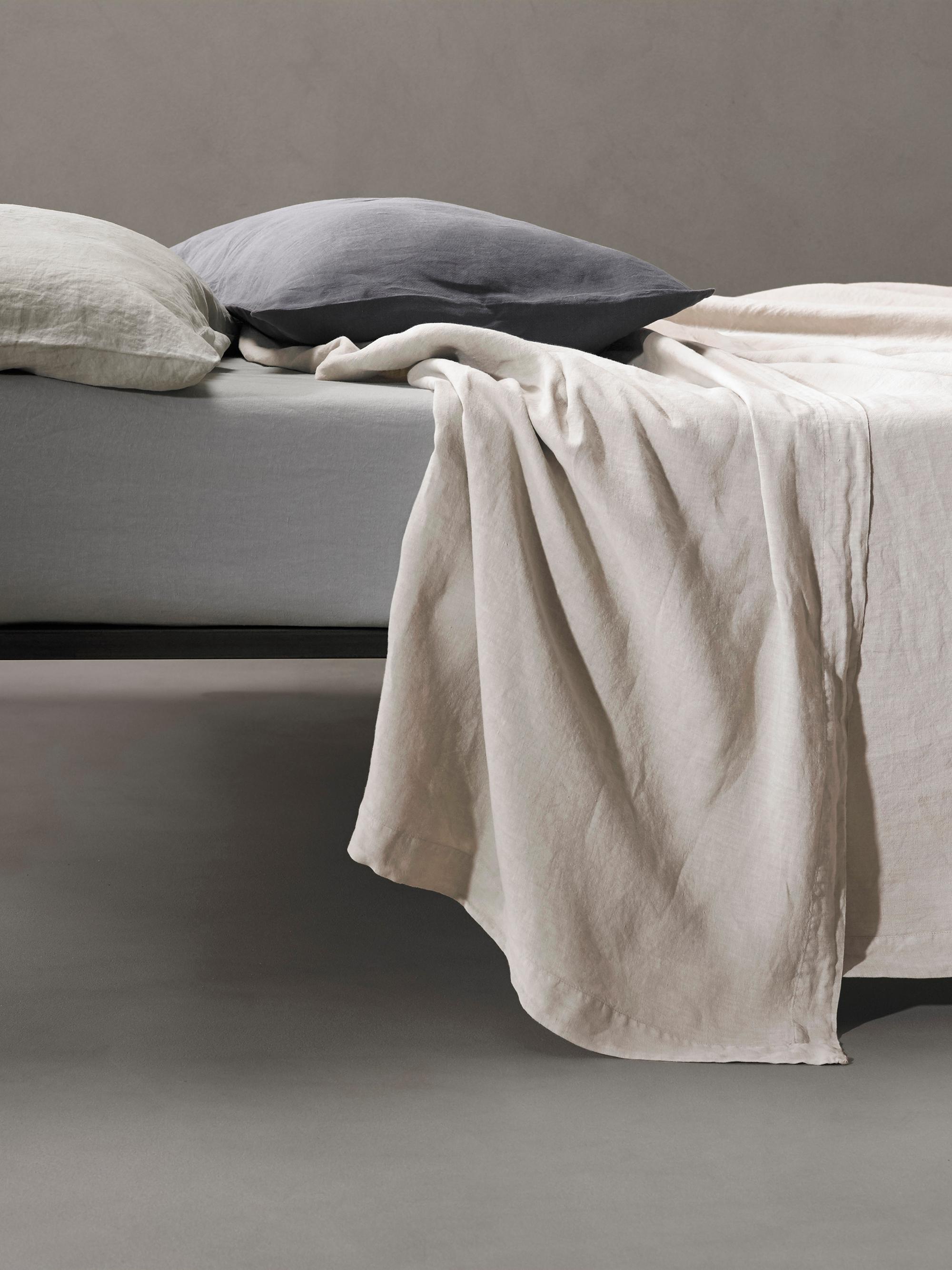 Society Limonta Rem Linen Flat Sheet - Marmo King