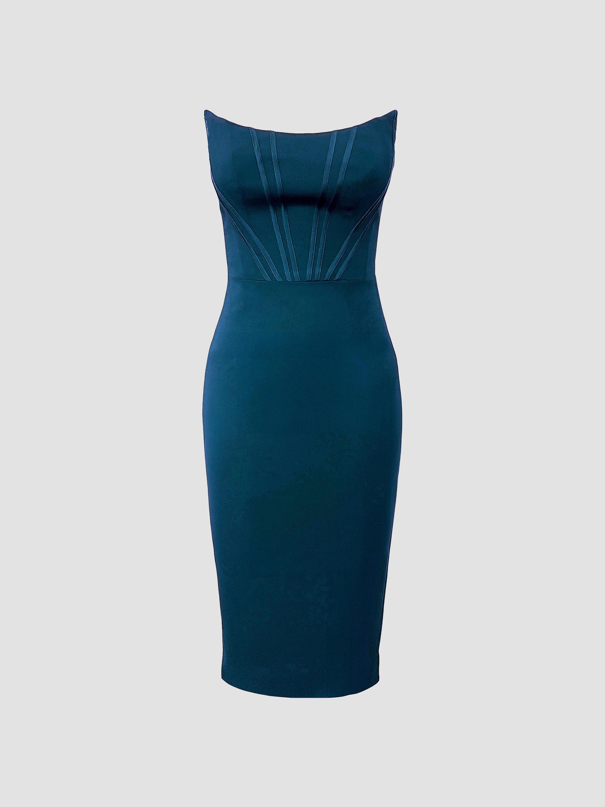 saks fifth avenue blue dress Women's Blue Designer Cocktail Dresses