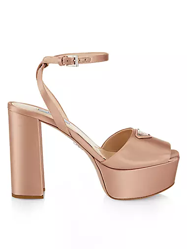 Saks Fifth Avenue Women Shoes Platform Heels Size 8.5 Blush Suede