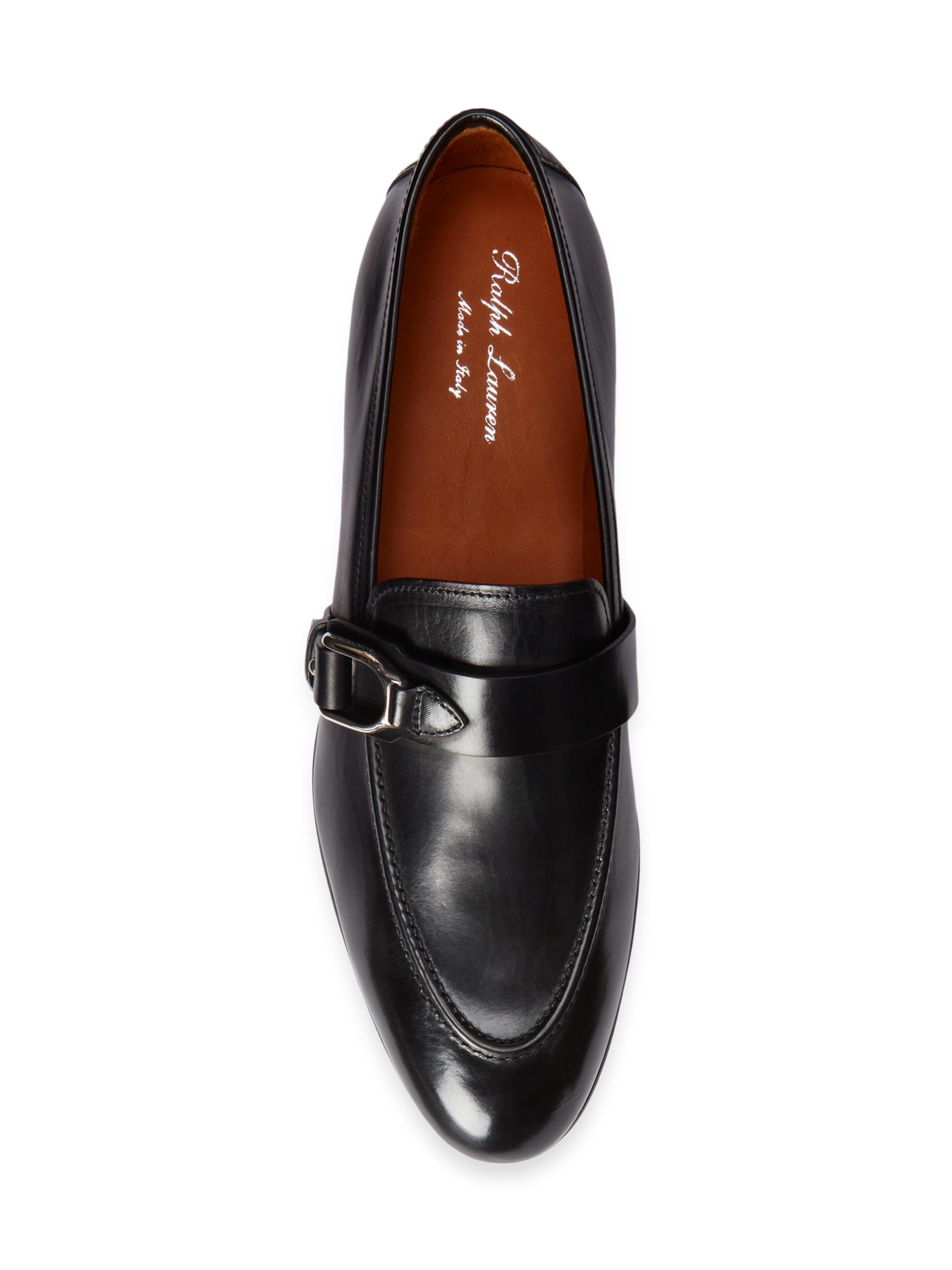 Ralph Lauren Purple Label Welington Leather Stirrup Loafers | Saks