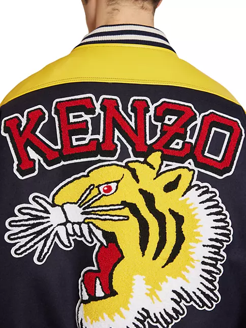 Shop Kenzo Logo Varsity Jacket