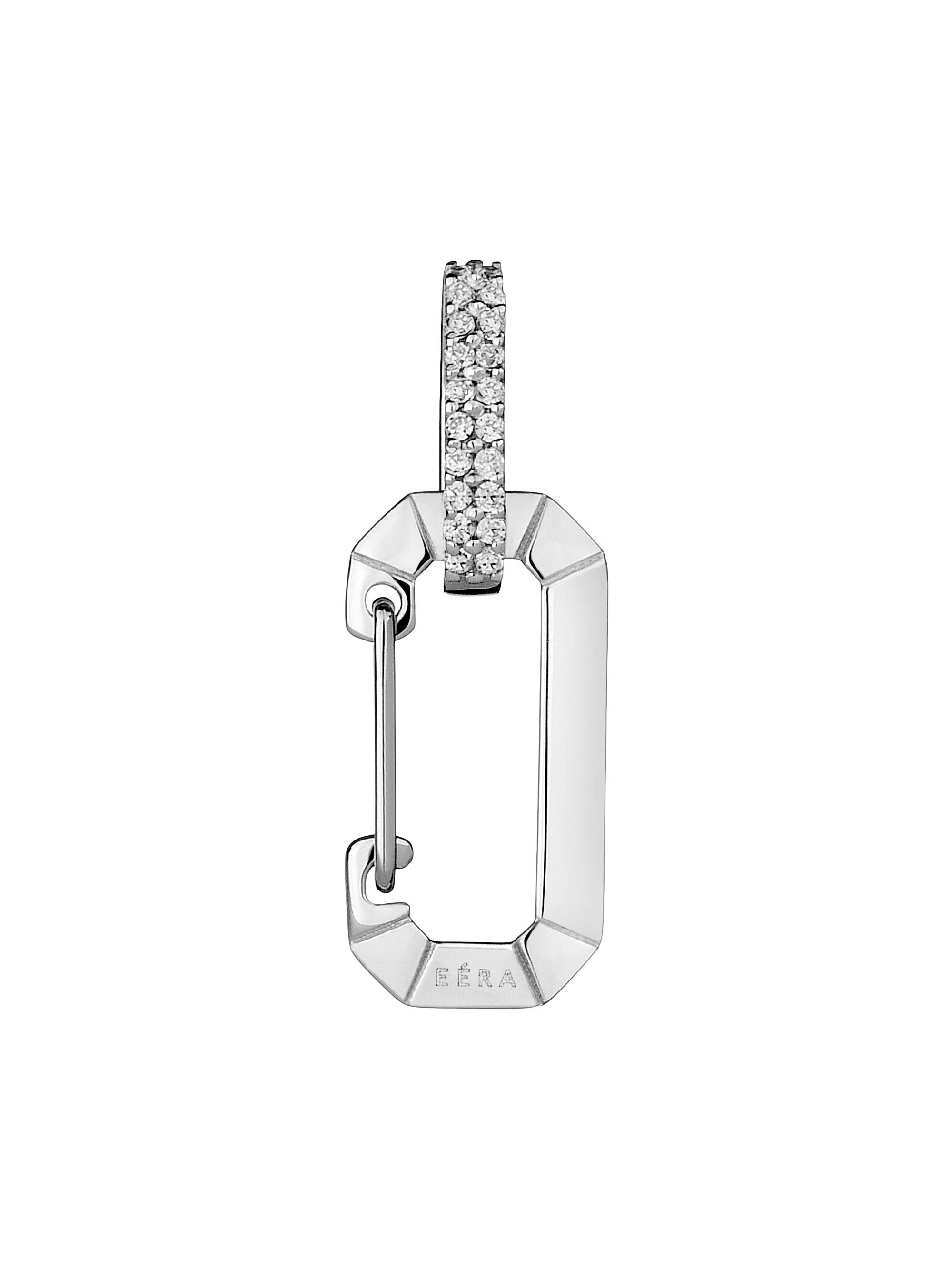 Eéra Women's Chiara Two-Tone 18K Gold & Diamond Drop Earring - White Gold