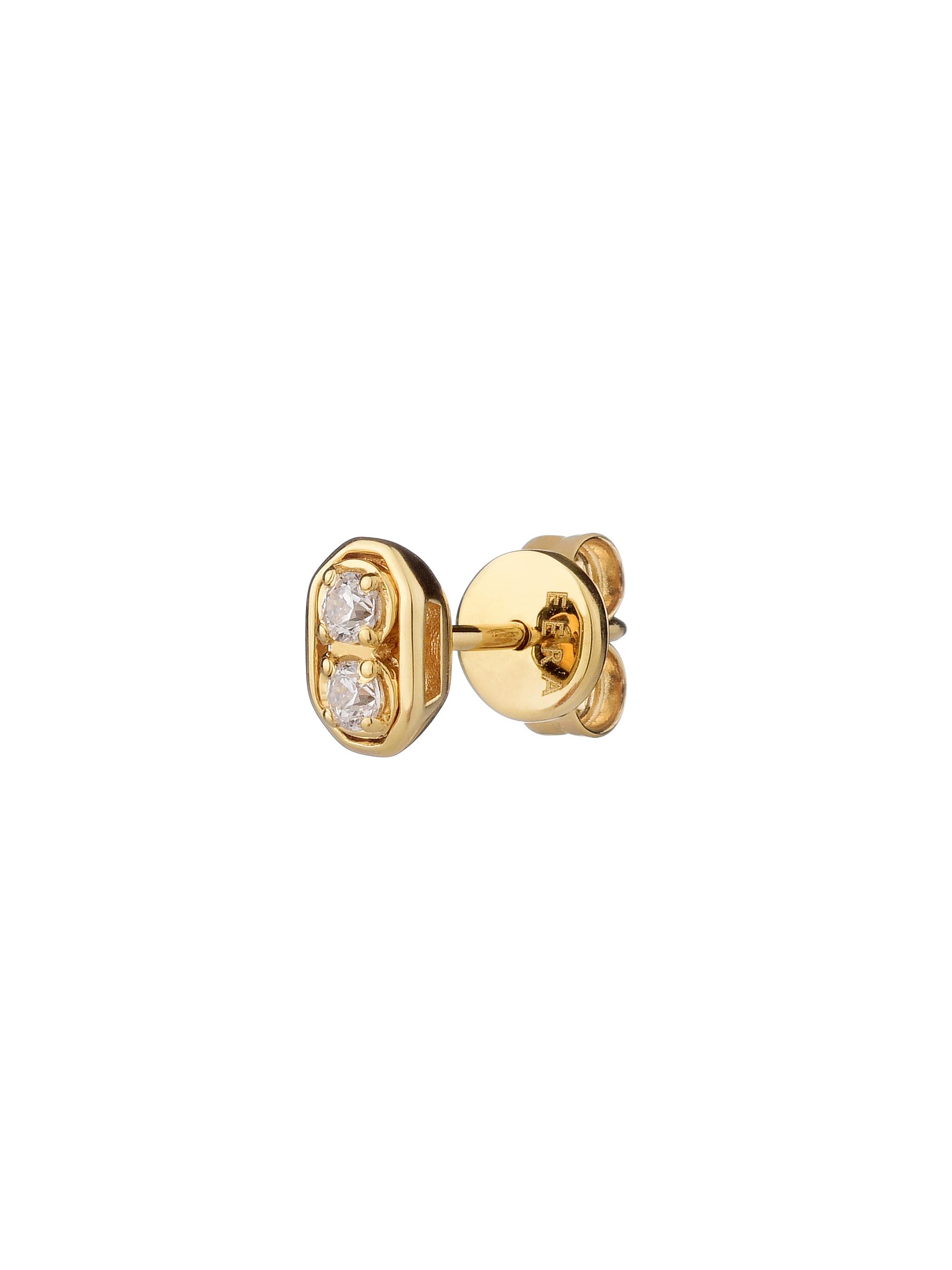 Eéra Women's Roma 18K Yellow Gold & Diamond Single Stud Earring - Yellow Gold