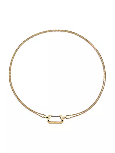 Lucy Two-Tone 18K Gold Pendant Necklace