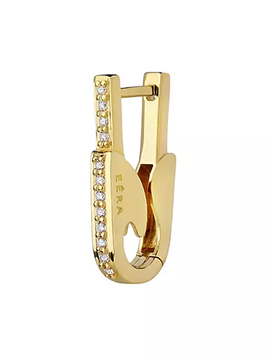 Pin 18K White Gold & Diamond Small Drop Earring
