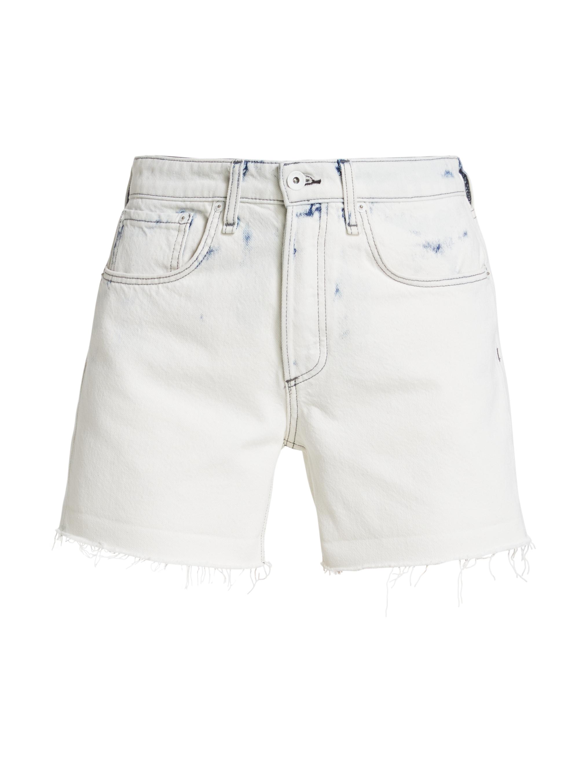 rag & bone Women's Rosa Mid-Rise Denim Shorts - Half Moon