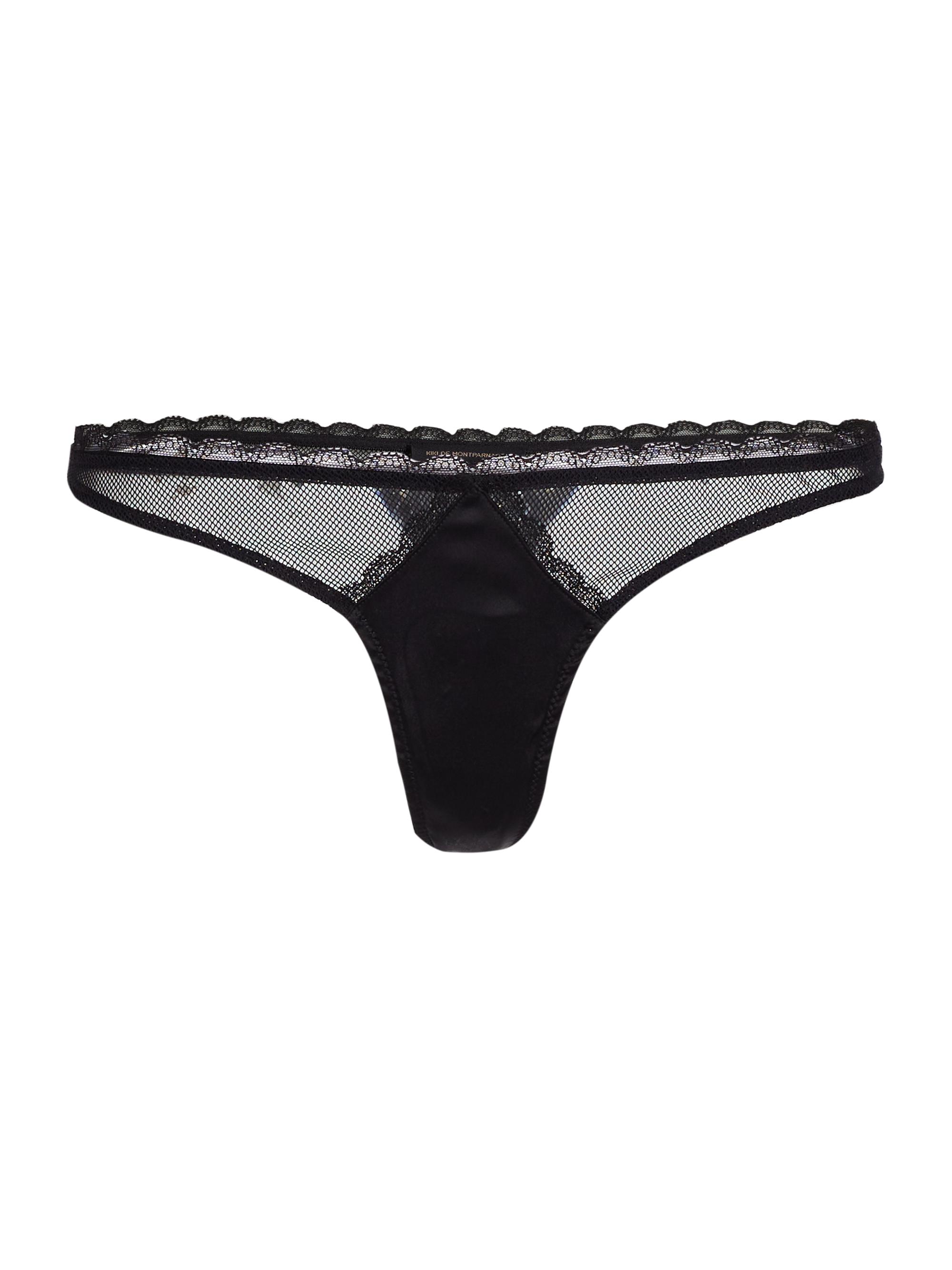 Kiki de Montparnasse Women's Sirene Mesh Thong - Black