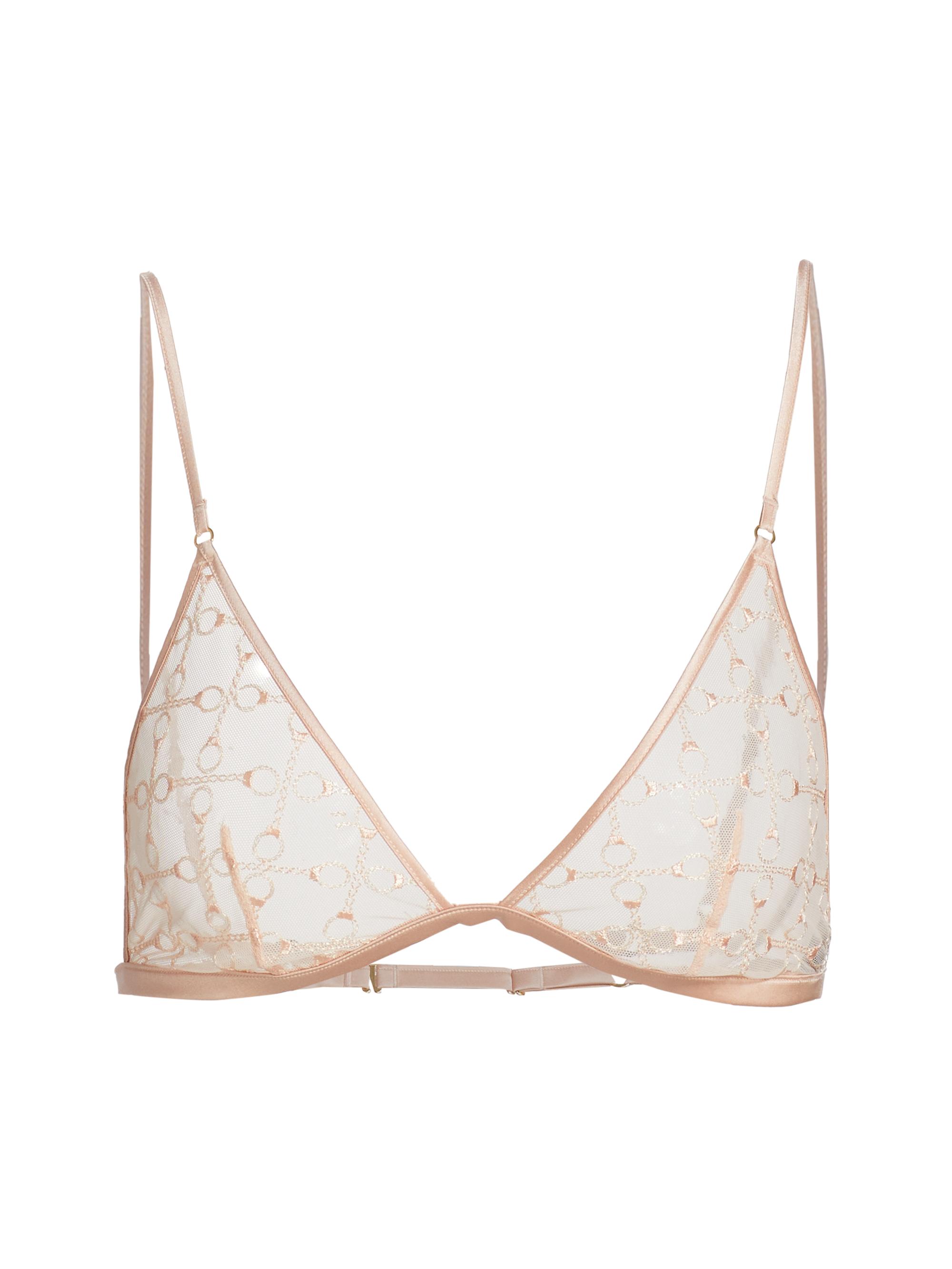 Kiki de Montparnasse Women's Handcuff Lace Triangle Bra - Blush