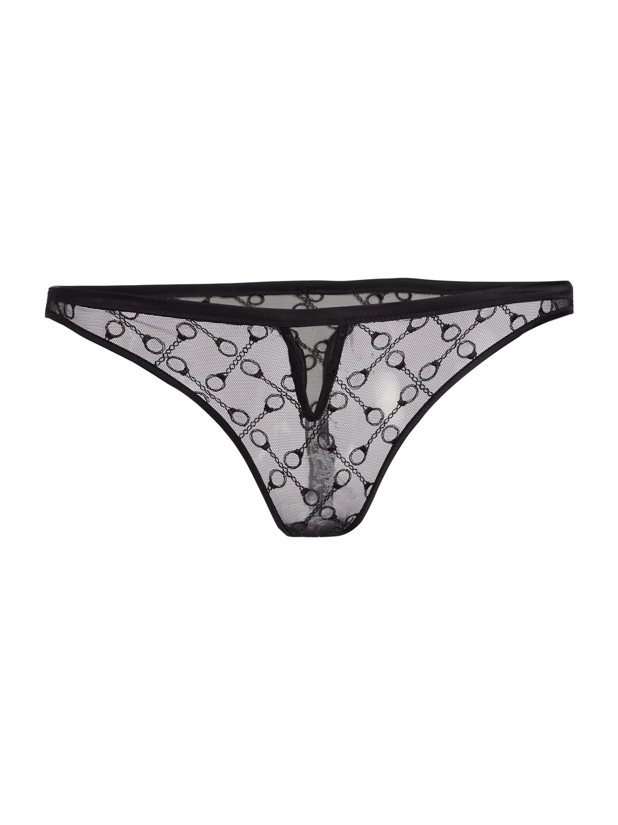 Kiki de Montparnasse Women's Handcuff Lace Thong - Black