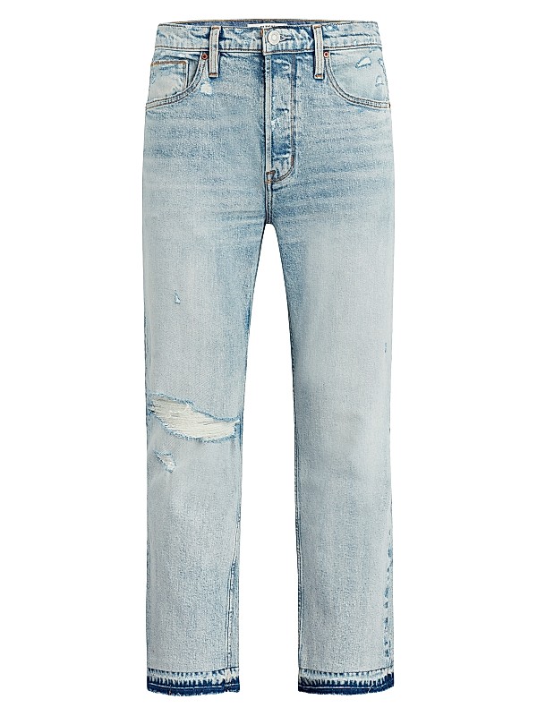Hudson Straight Leg Distressed Jeans Hudson Straight Leg Distressed Jeans