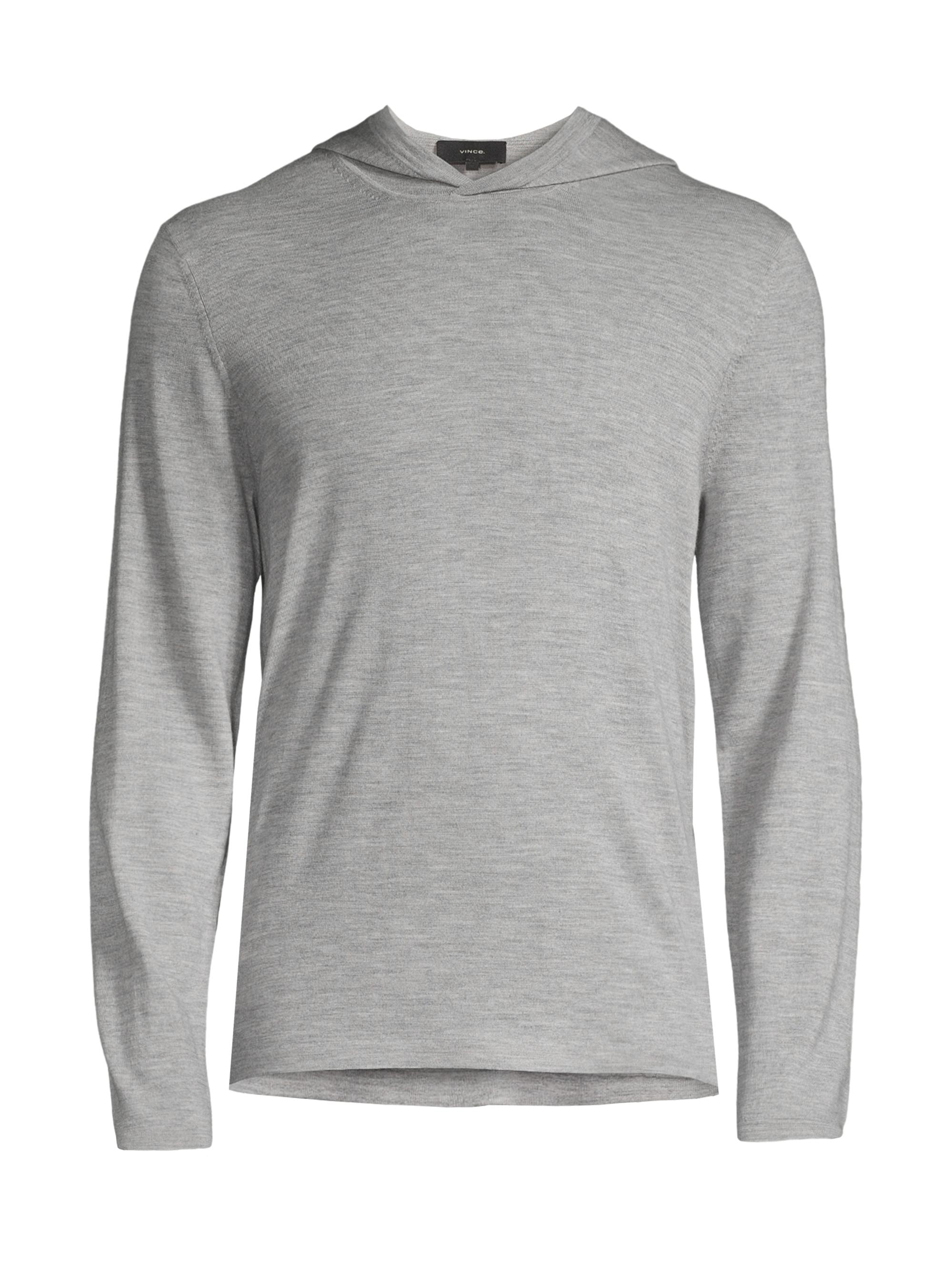 Vince Men's Wool-Blend Hooded Sweater - Heather Grey