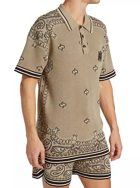 Louis Vuitton Dark Brown Monogram With Big Logo Stripes Polo Shirt
