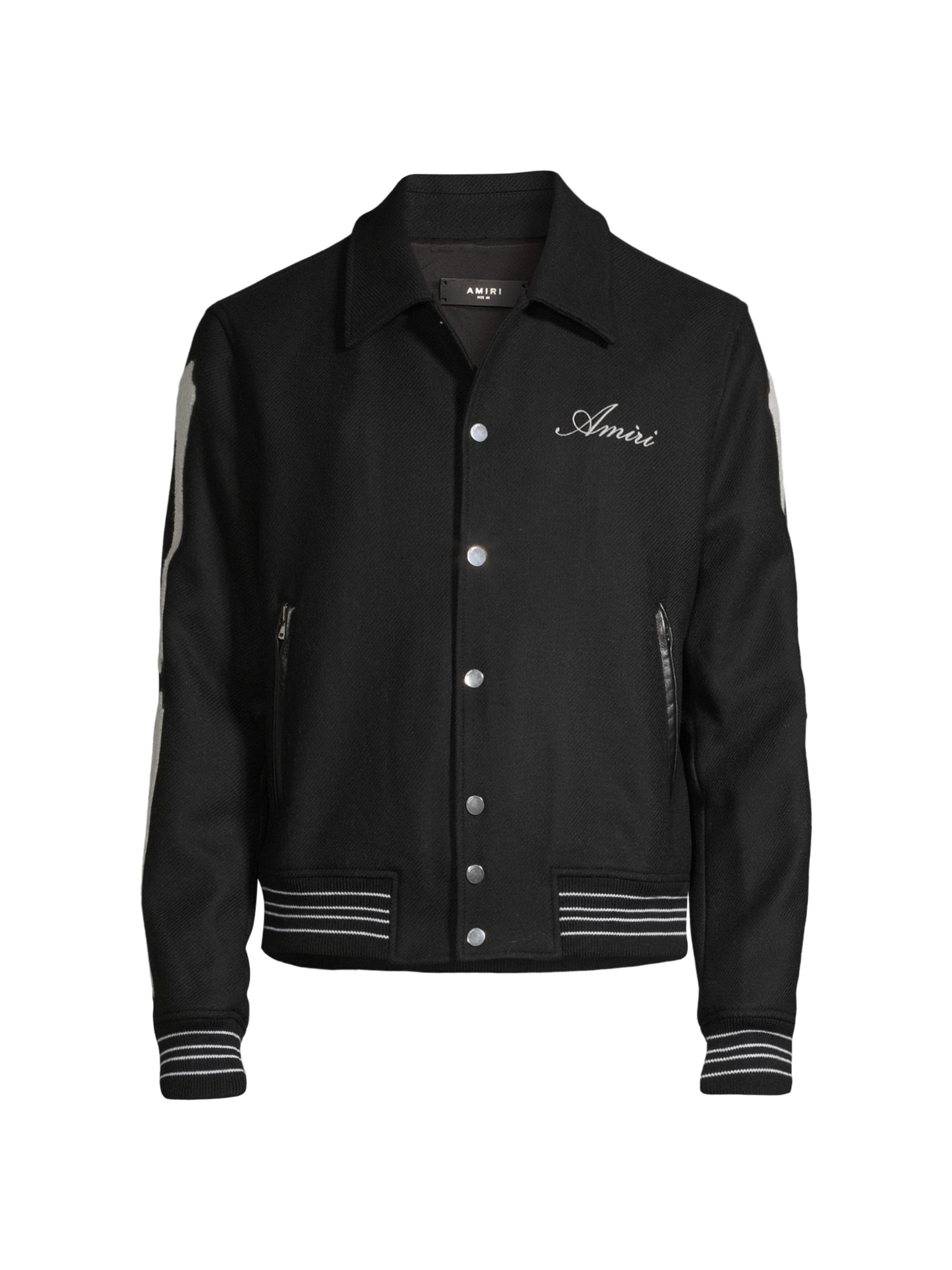 Amiri Men's Bones Varsity Jacket - Black