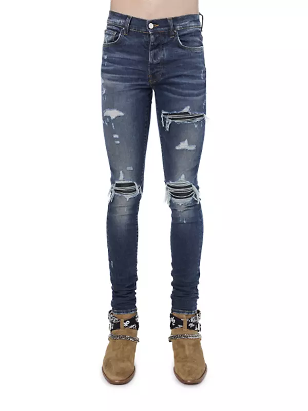 Amiri Men's MX1 Paint Splatter Skinny Jeans
