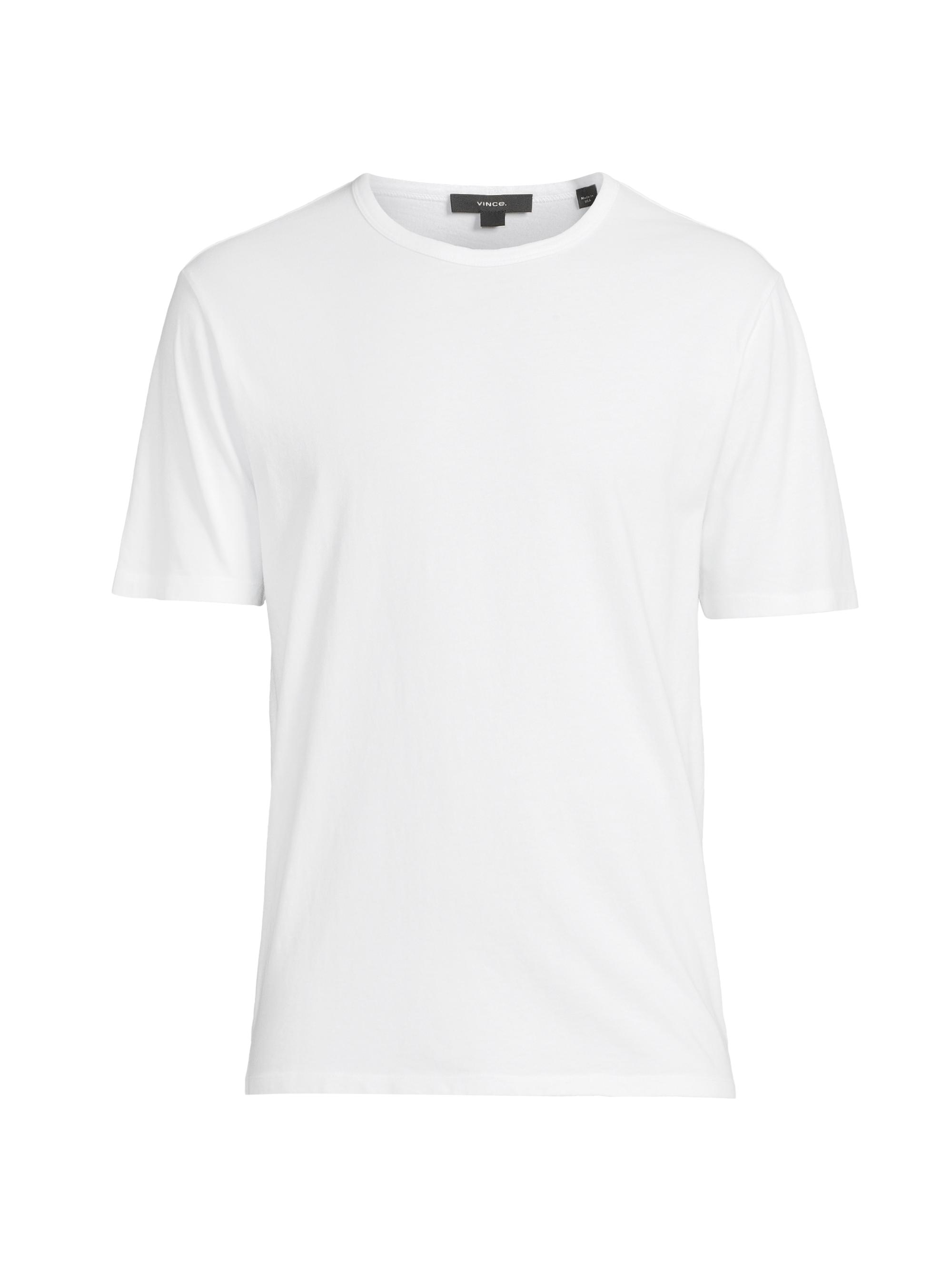 Vince Men's Garment-Dyed Crewneck T-Shirt - Optic White