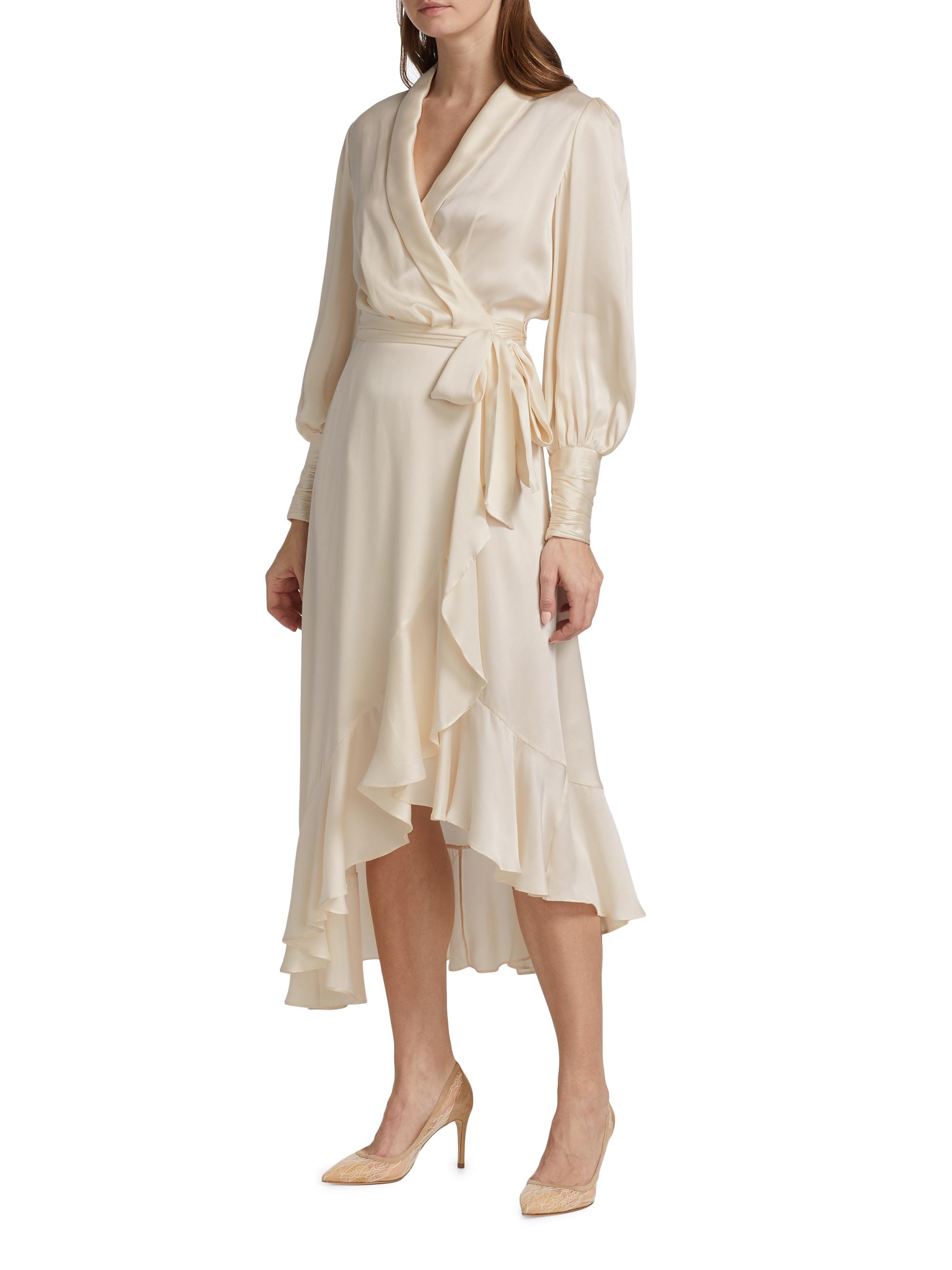 Zimmermann Silk Wrap Midi-Dress | Saks Fifth Avenue