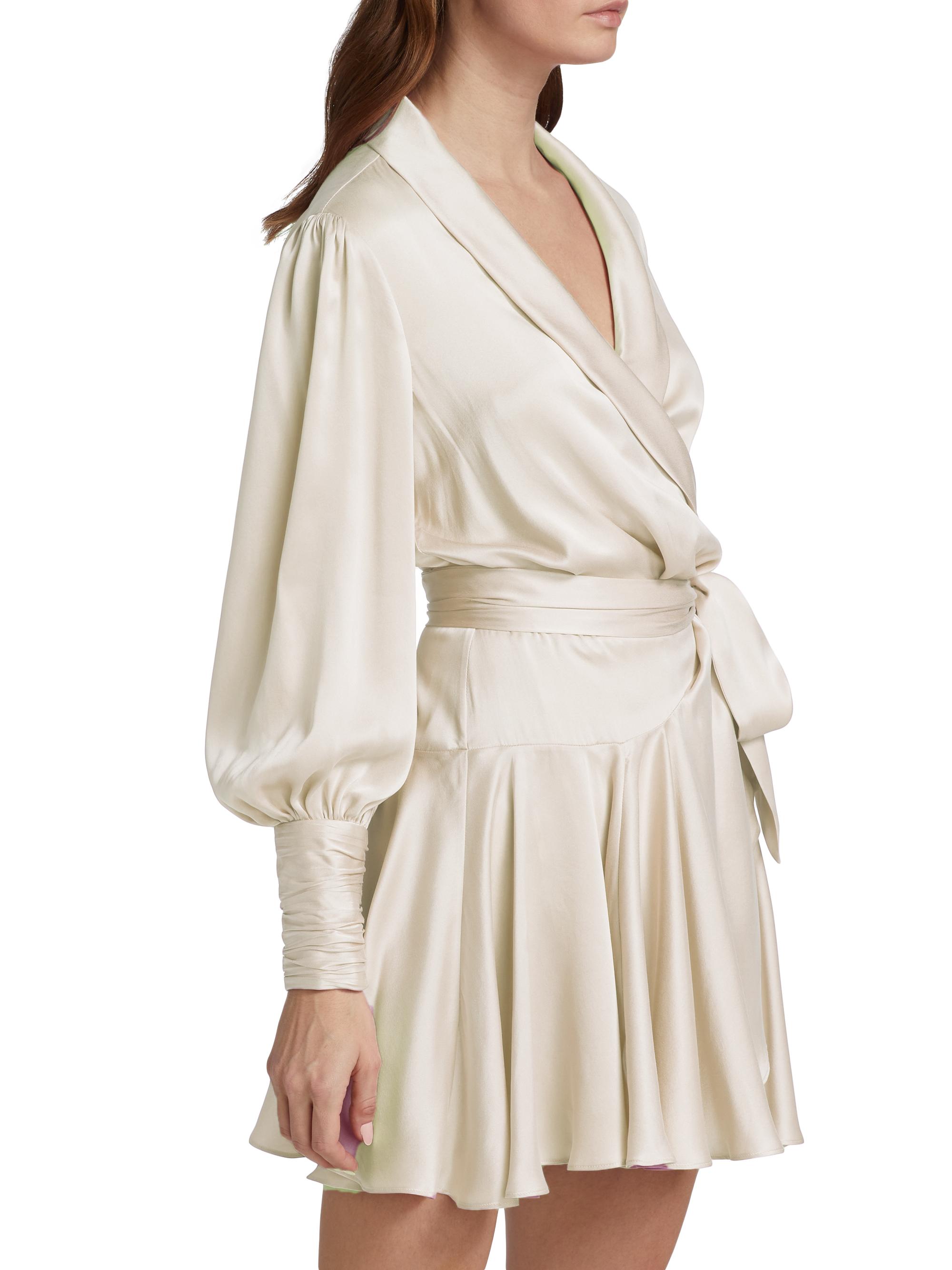 ワンピース Zimmermann silk minidress Zimmermann Draped Stretch Silk Minidress | Saks Fifth Avenue