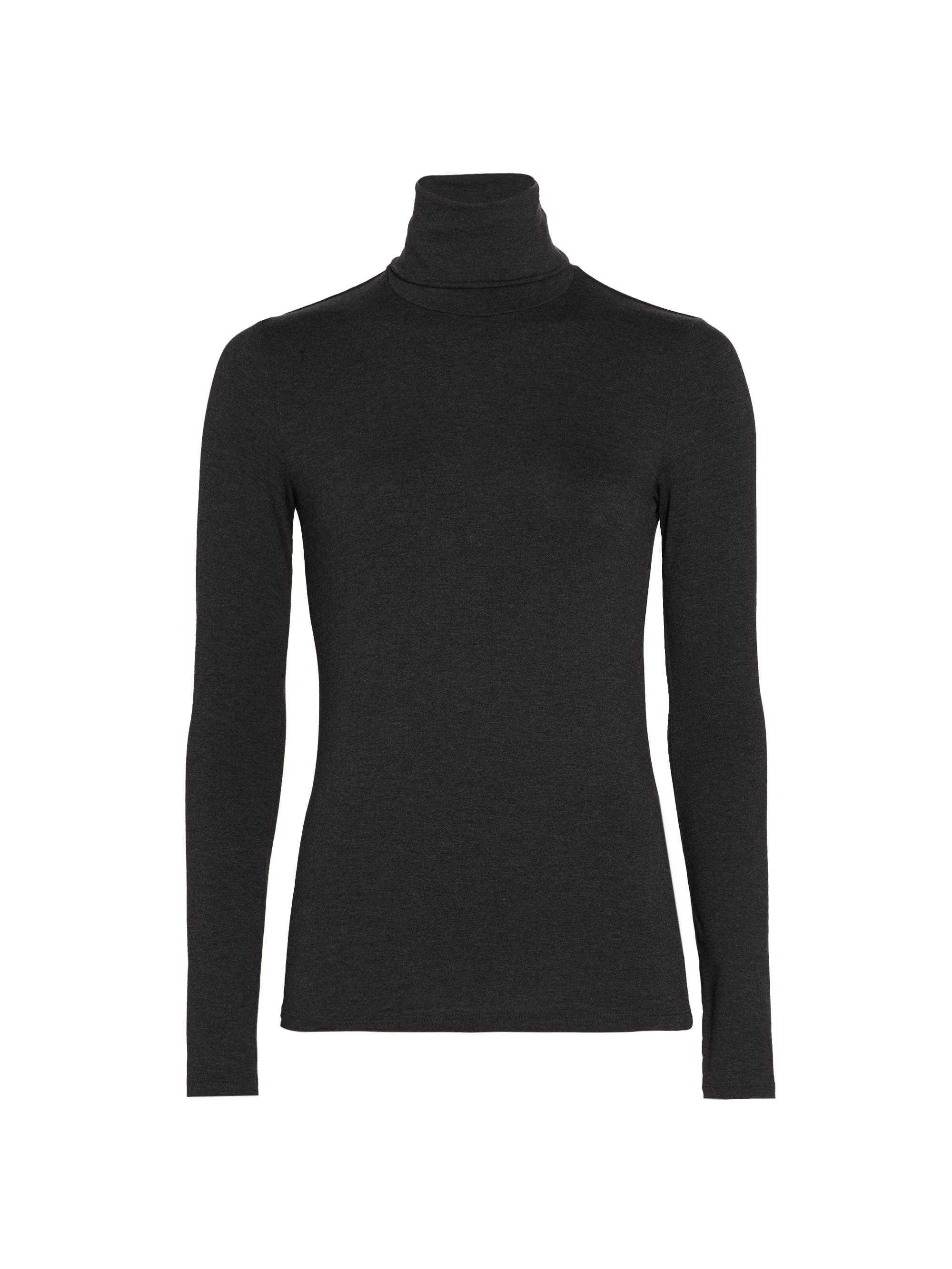 Majestic Filatures Women's Soft-Touch Turtleneck - Anthracite Chine