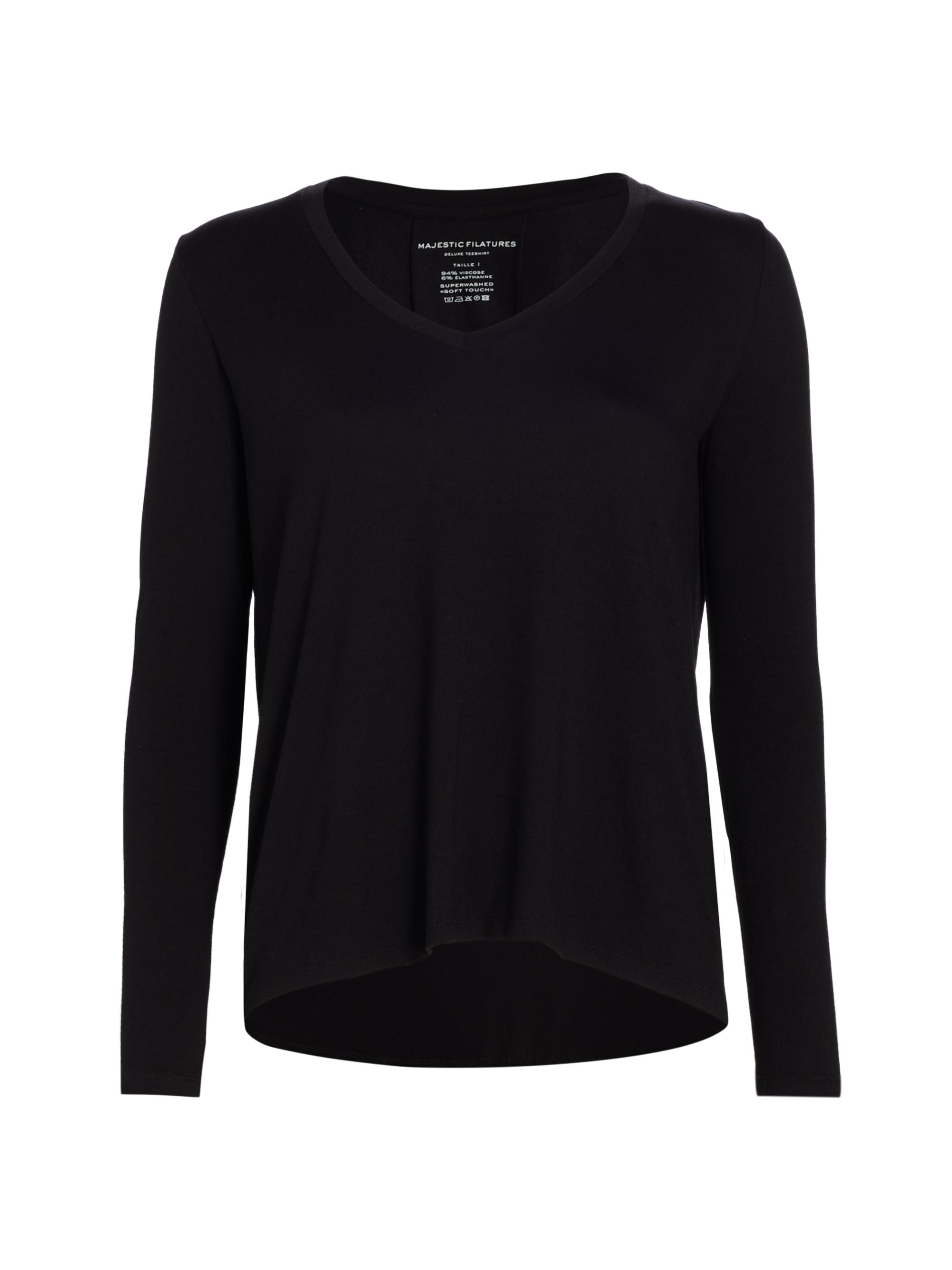 Majestic Filatures Women's Soft Touch Heathered Tee - Noir
