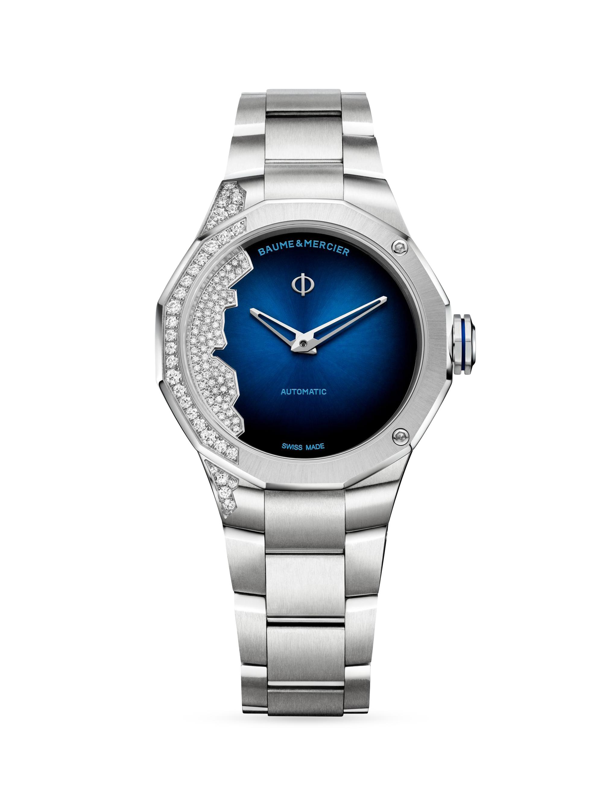 Baume & Mercier Women's Riviera Stainless Steel & Diamond Watch - Steel