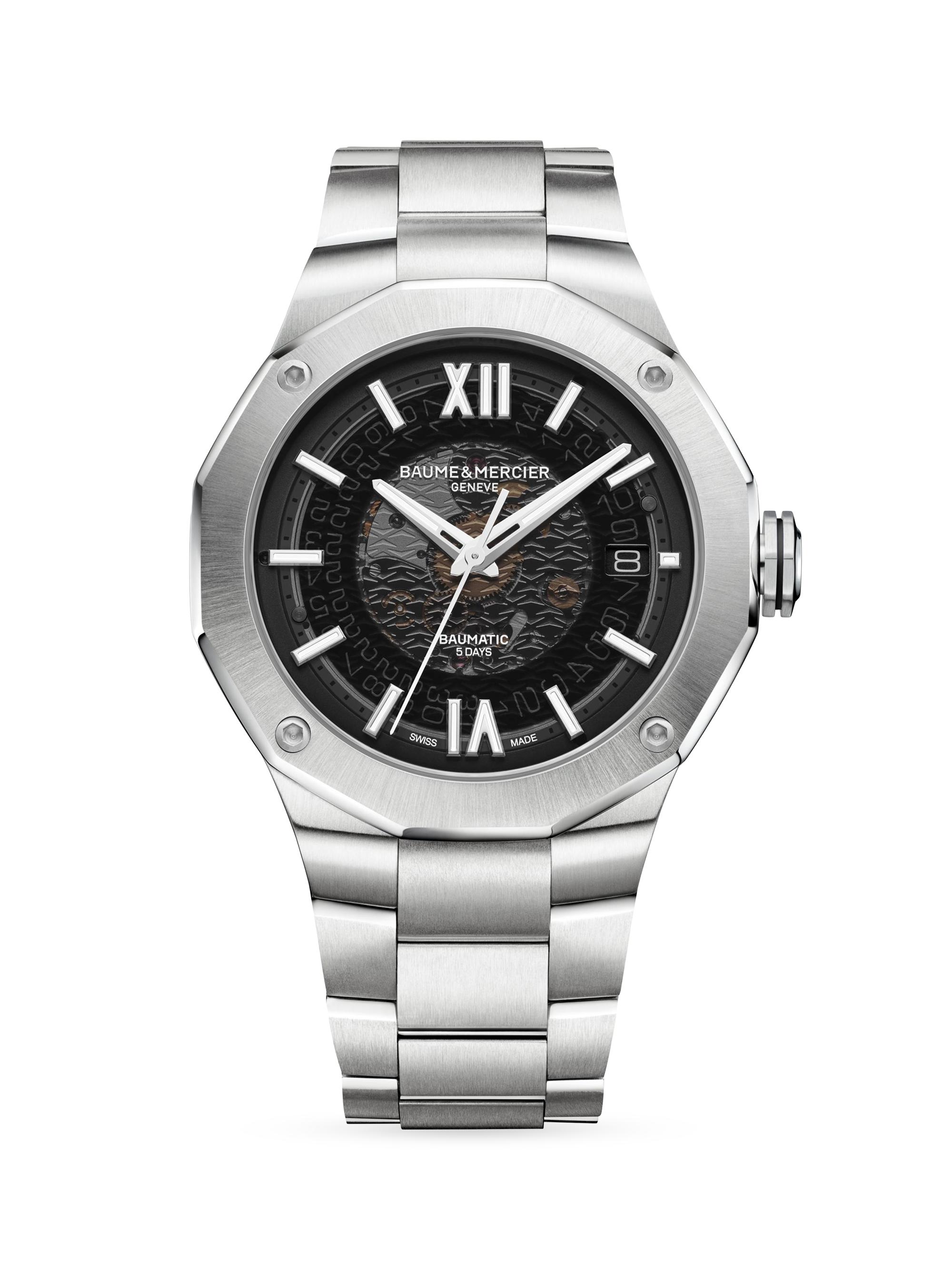 Baume & Mercier Men's Riviera Stainless Steel Bracelet Watch - Steel